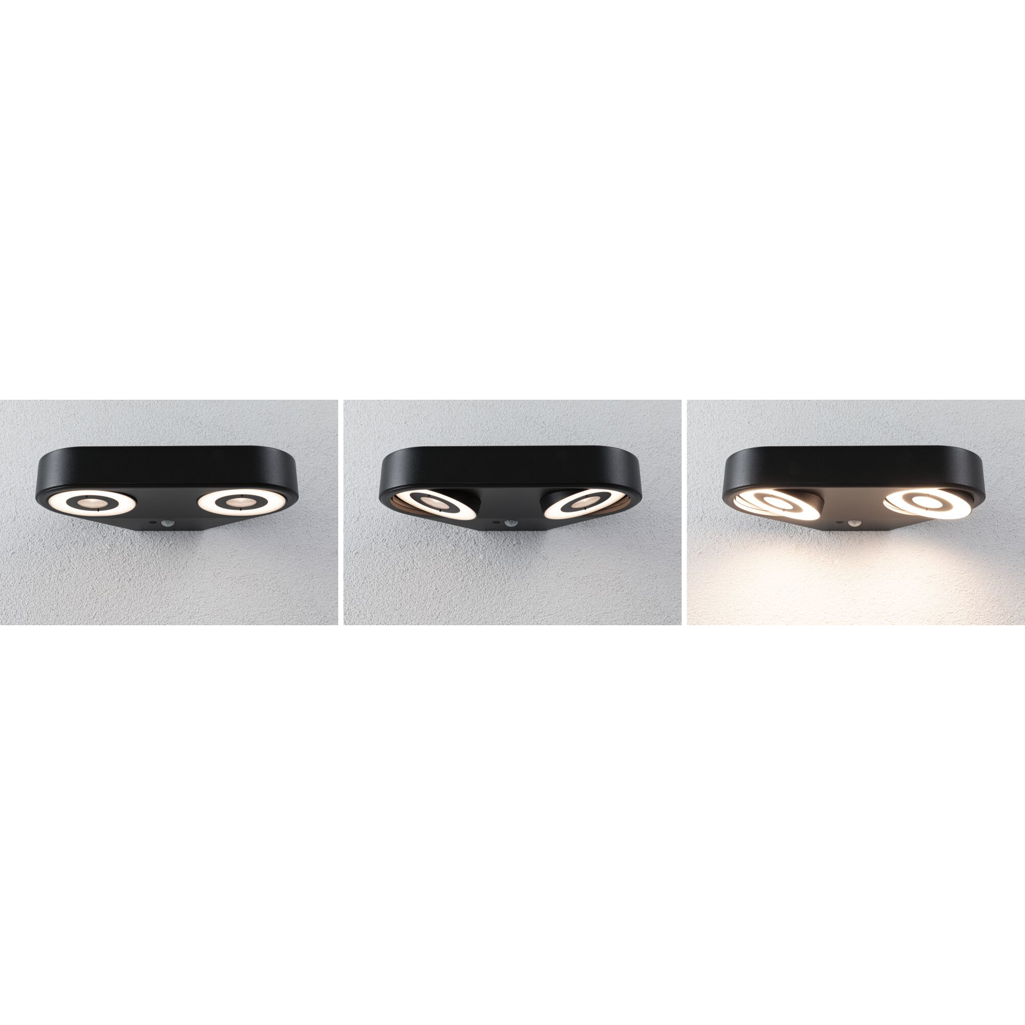 Fasadbelysning LED Paulmann Silma Dubbel med Skymningsstyrd rörelsedetektor IP44 230V