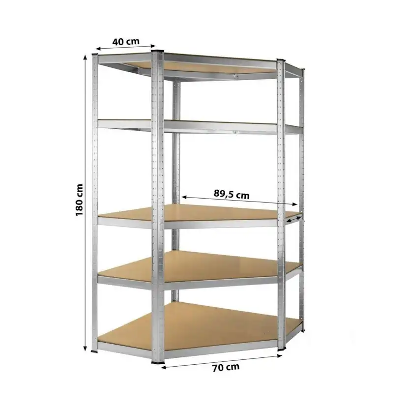 Hylla Timco 90x45x180 cm Hörn