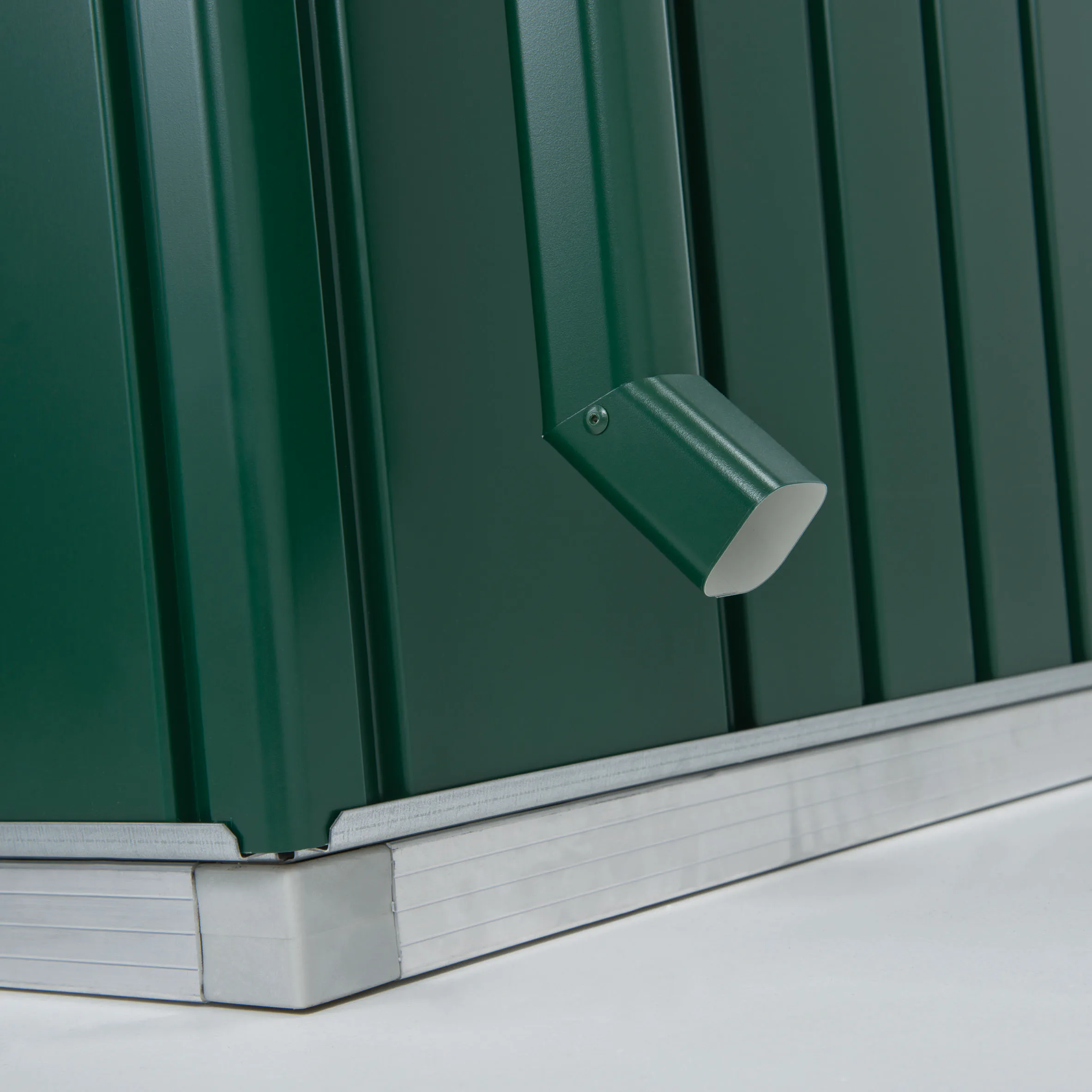 Rainwater donwpipe set Europa dark green Mörkgrön