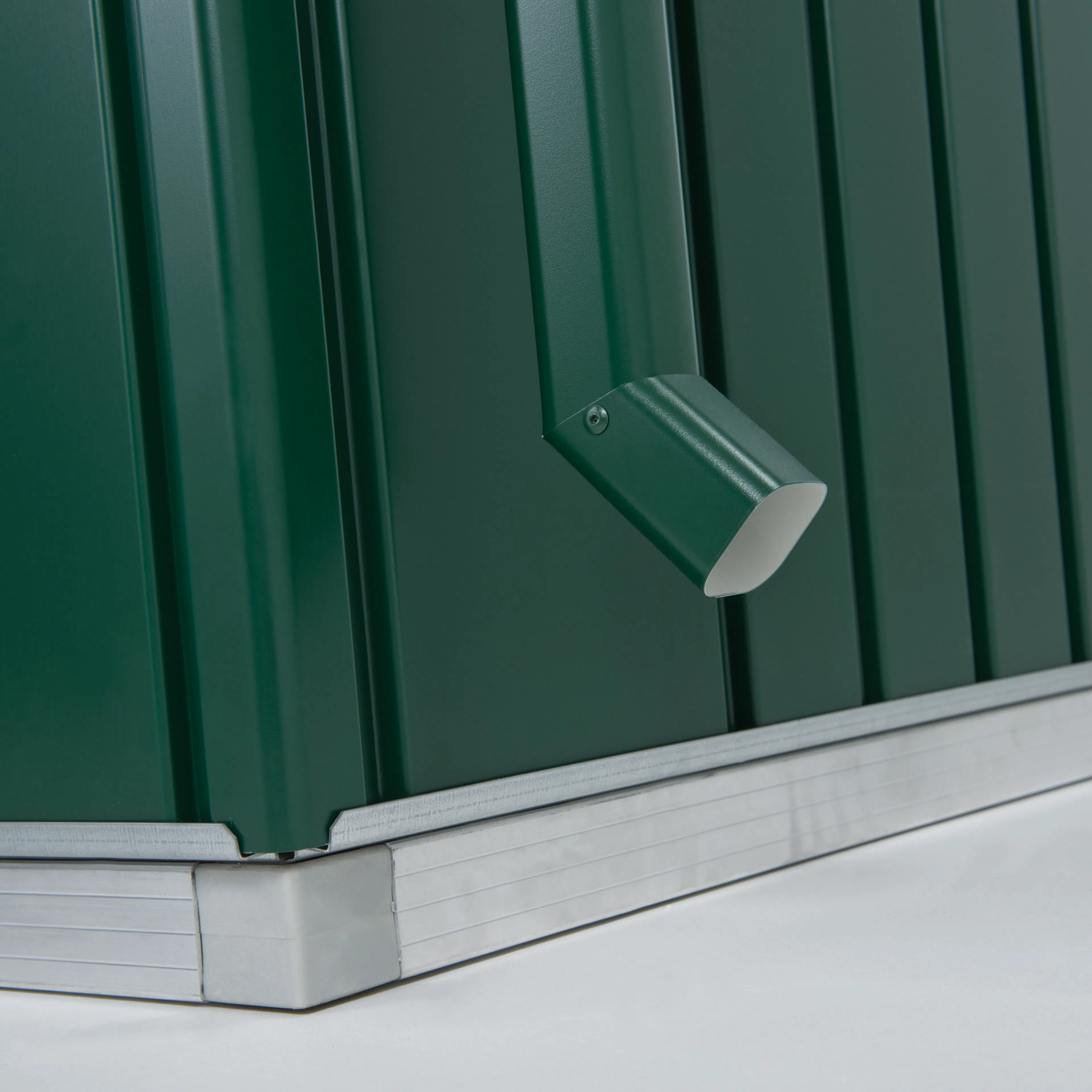 Rainwater donwpipe set Europa dark green Mörkgrön