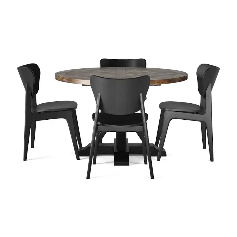 Matgrupp Bloomington Lyon Runt Matbord 120 cm med 4 Jerup Matstol