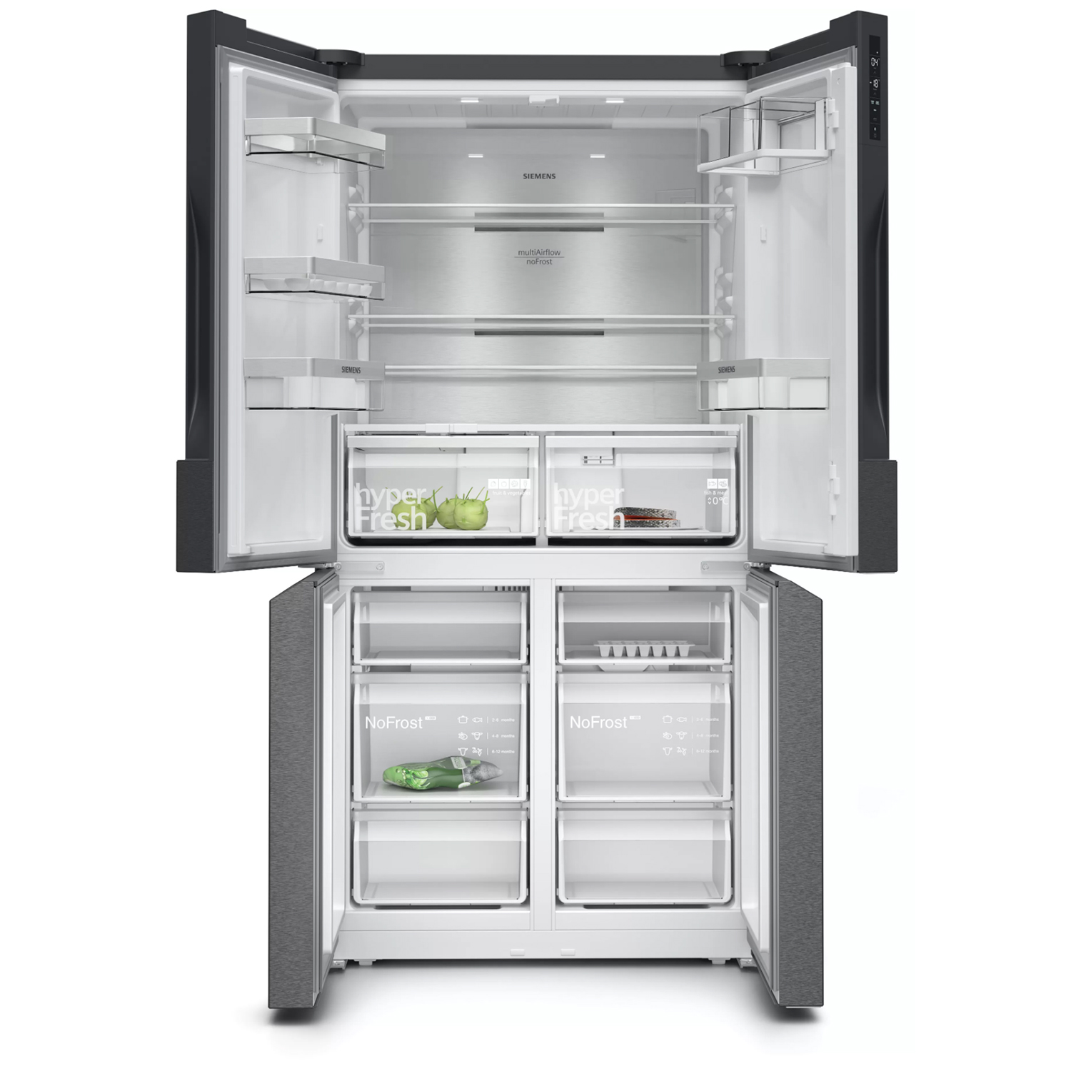 Side by Side Kyl/Frys Siemens iQ300 French Door KF96NAXEA med Automatisk Avfrostning