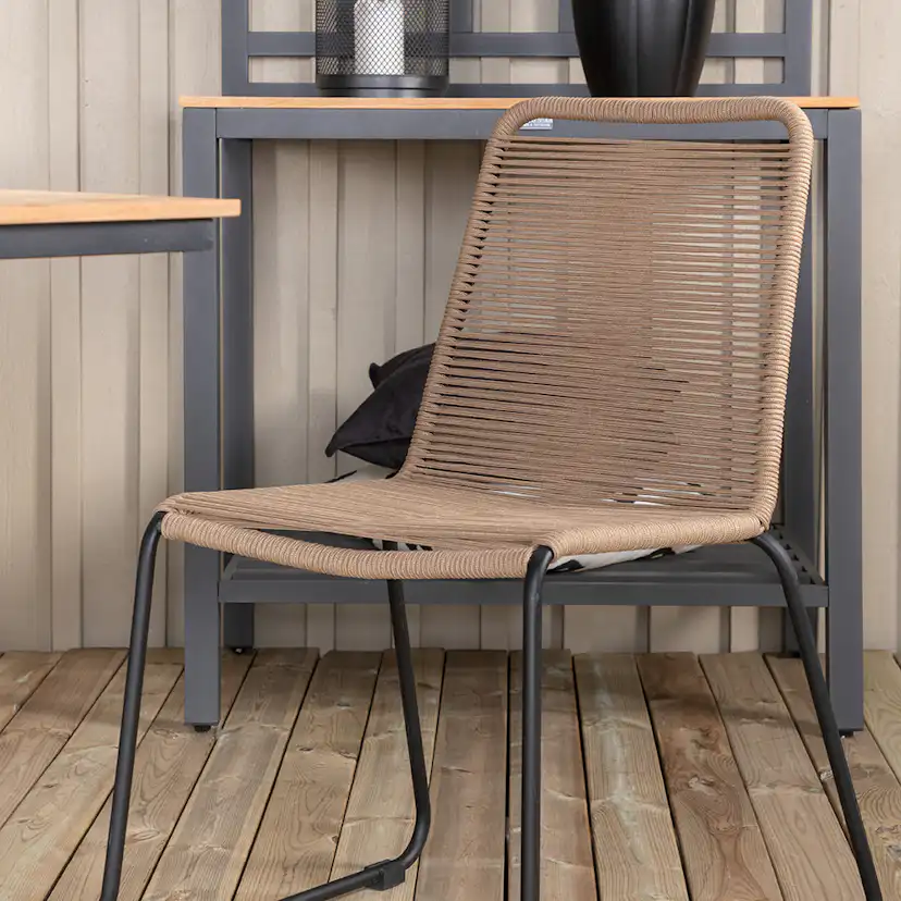 Matgrupp Utomhus Venture Home Mendi med 6 Levi Trädgårdsstolar