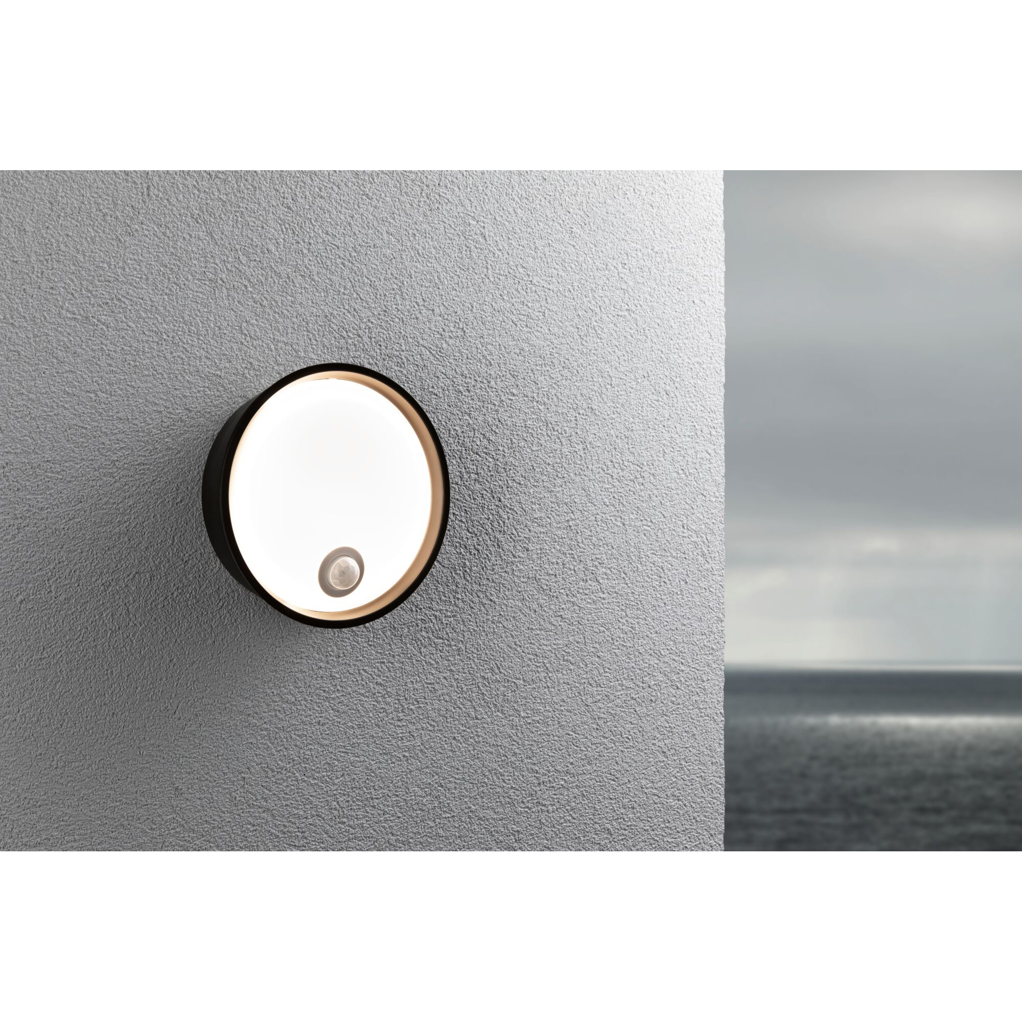 Fasadbelysning LED Paulmann Platomo Seawater Resistant IP44 230V Design: med Skymningsstyrd Rörelsedetektor, Färg: Svart