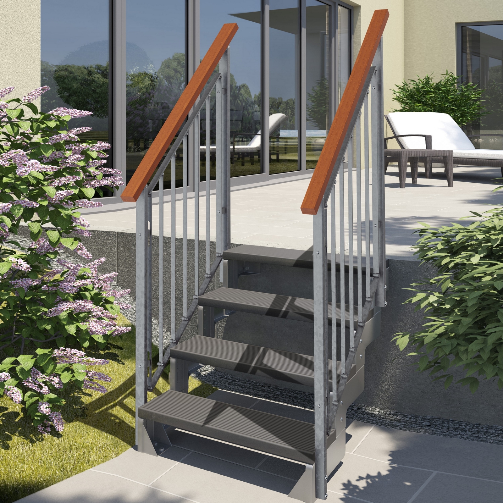 Trädgårdstrappa Dolle Gardentop Trimax med Nordic Räcke