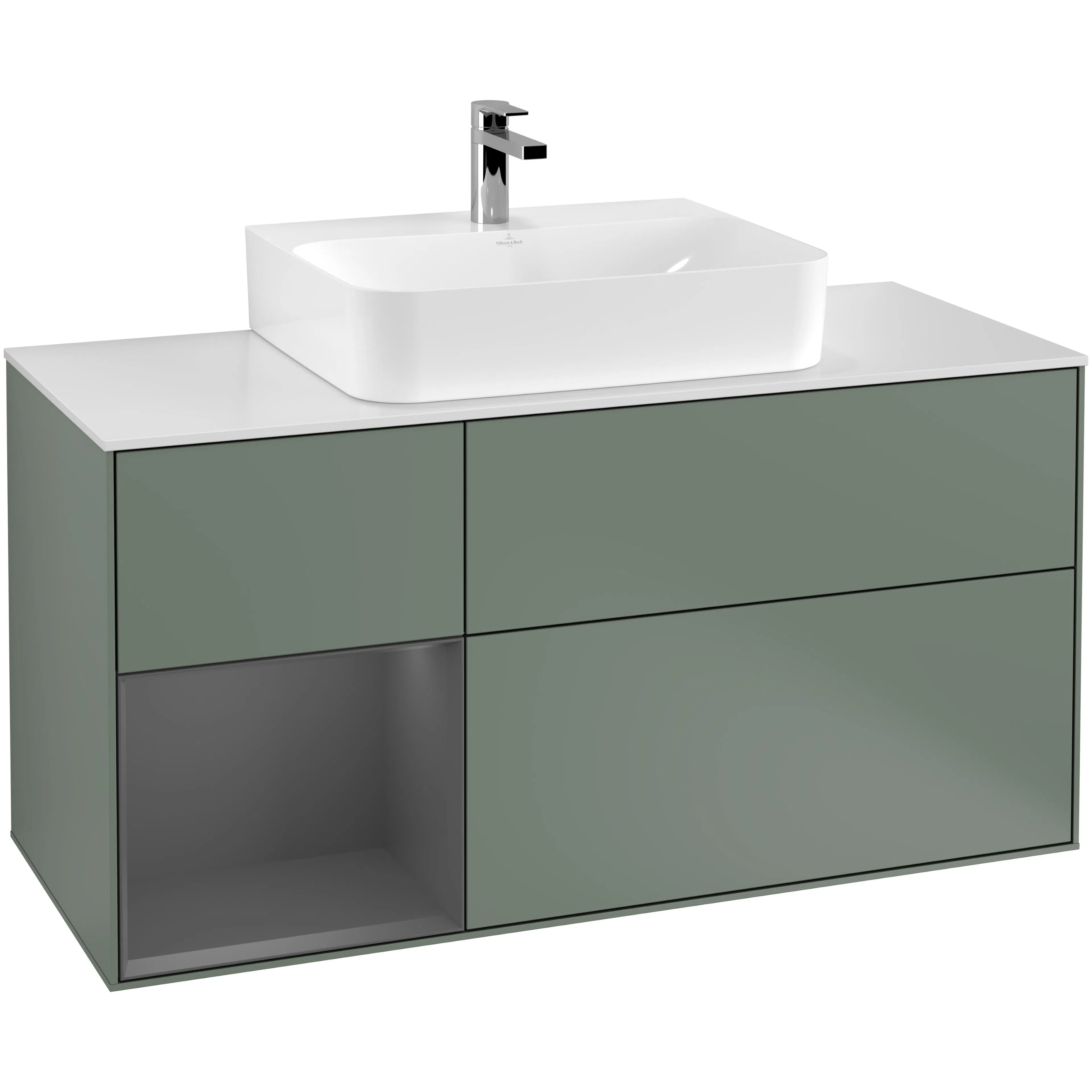 Tvättställsskåp Villeroy & Boch Finion med 3 Lådor Hylla och Bänkskiva för Centrerat Tvättställ