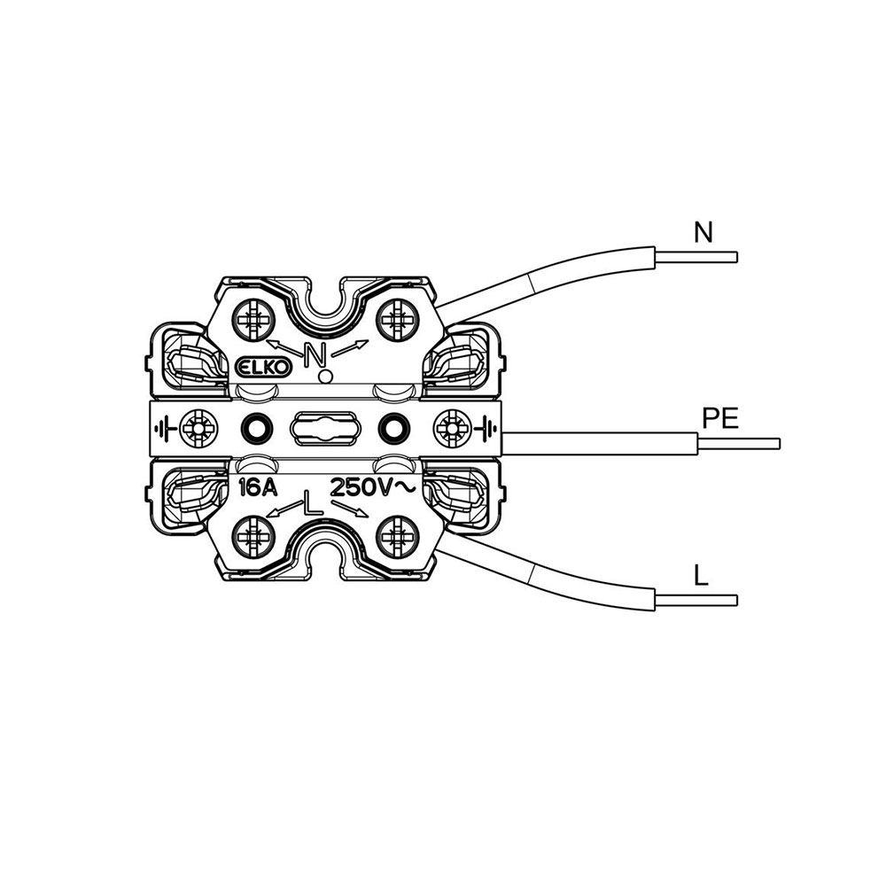 Vägguttag Elko 4-Vägs Utanpåliggande RS