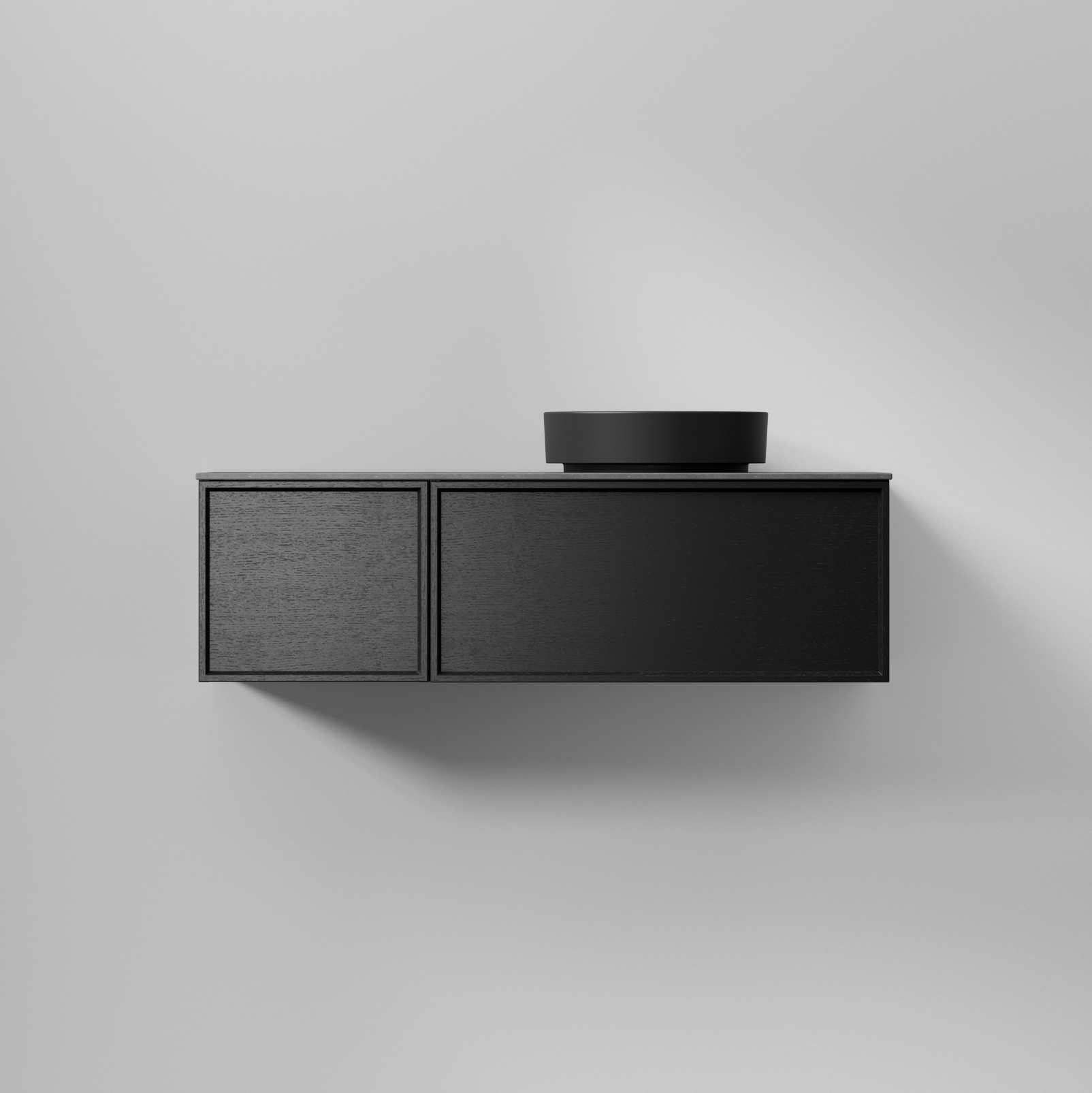 AIR Wood 120 A,Black Oak,Helfront 2 lådor(H),Lucka(V),1196 Black Oak, Helfront med 2 lådor (H), Lucka (V)