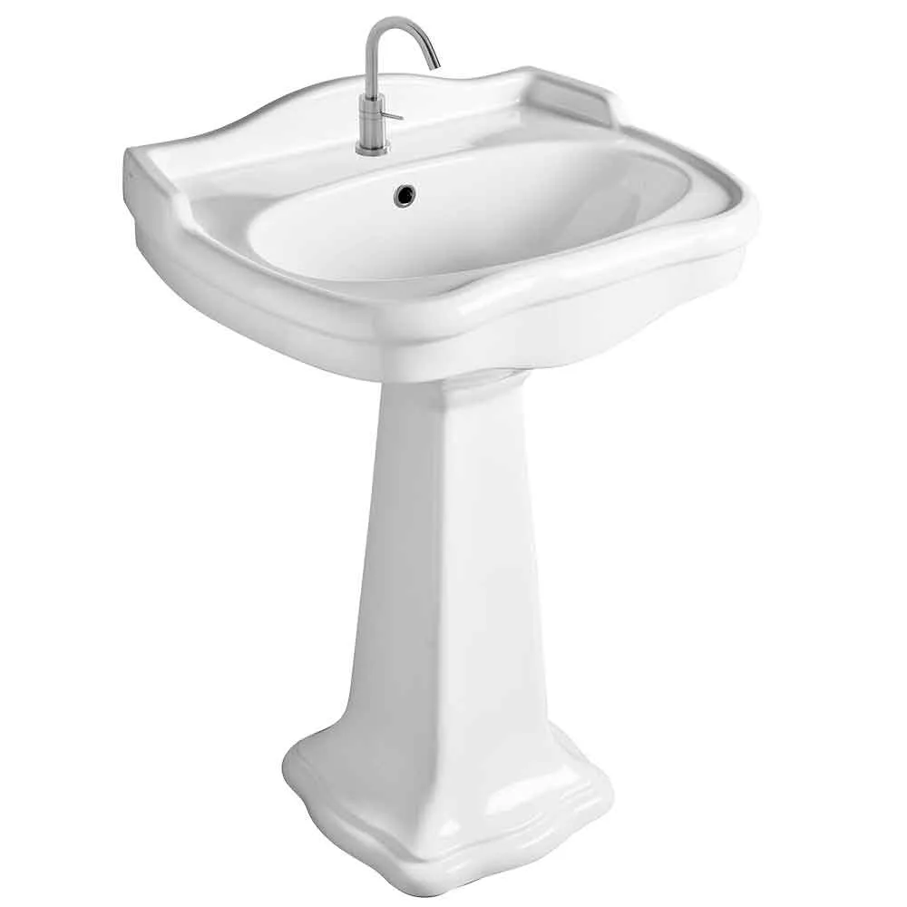 Tvättställ Lavabo Contea Retro med Pelare
