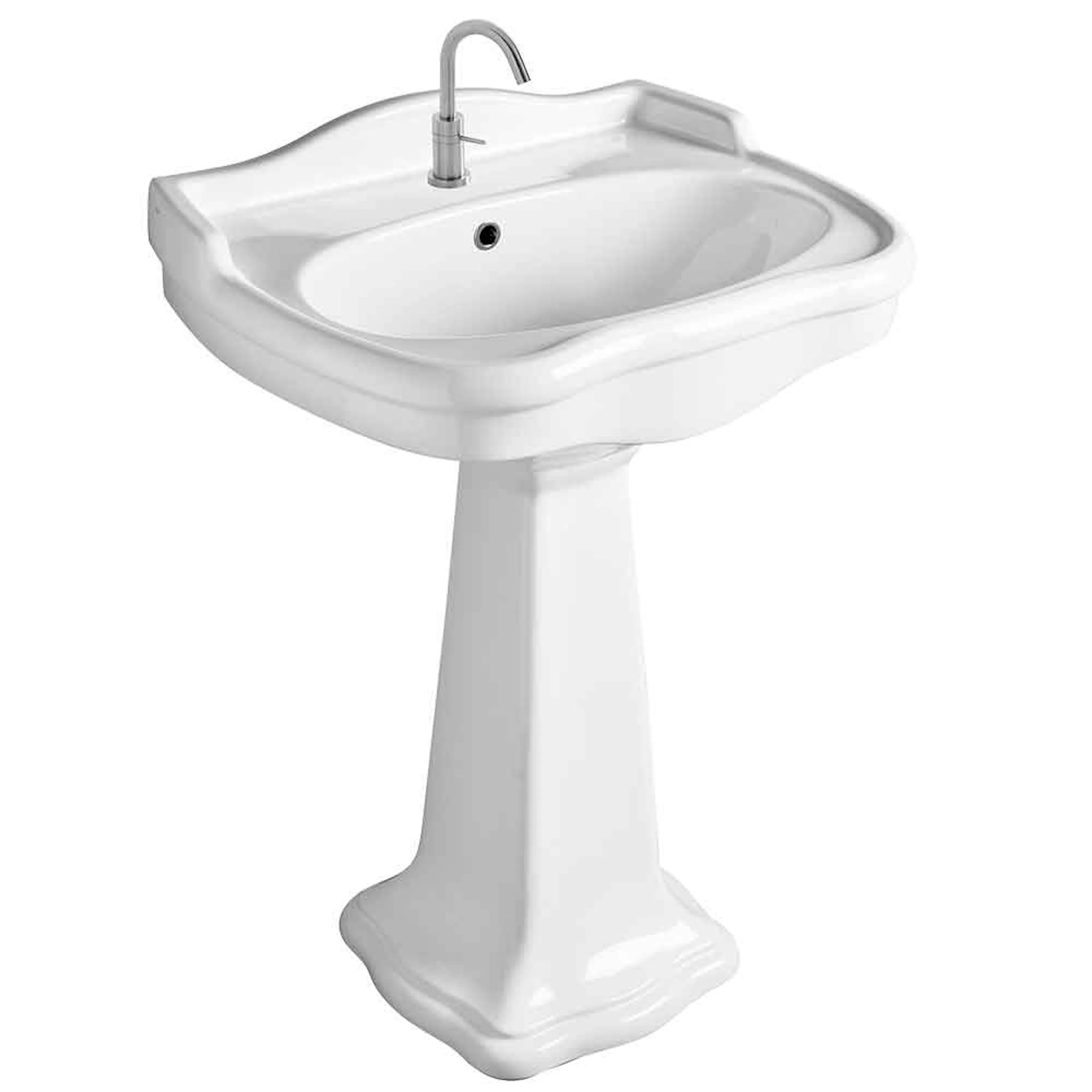 Tvättställ Lavabo Contea Retro med Pelare