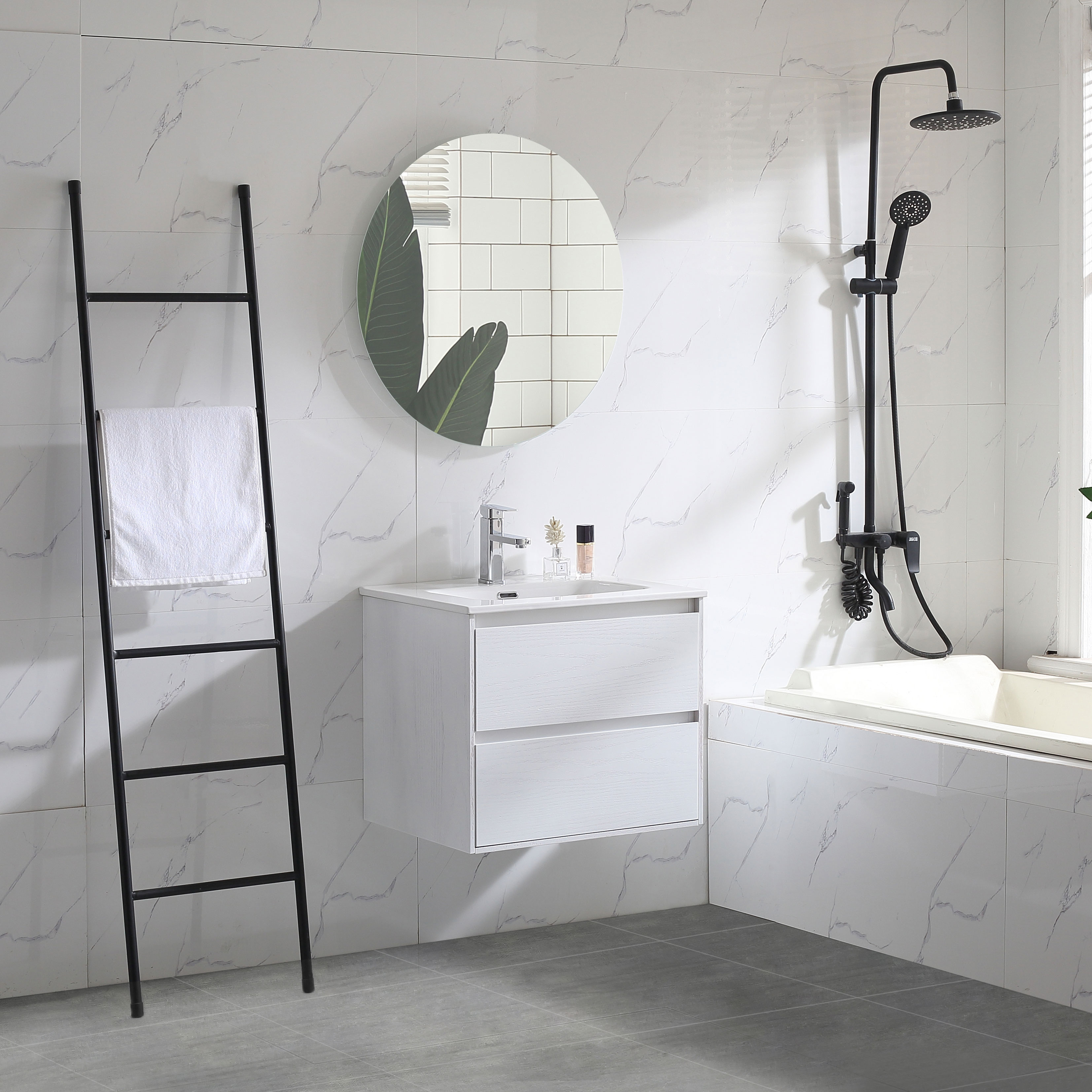 Tvättställsskåp Bathlife Lättsam Vit