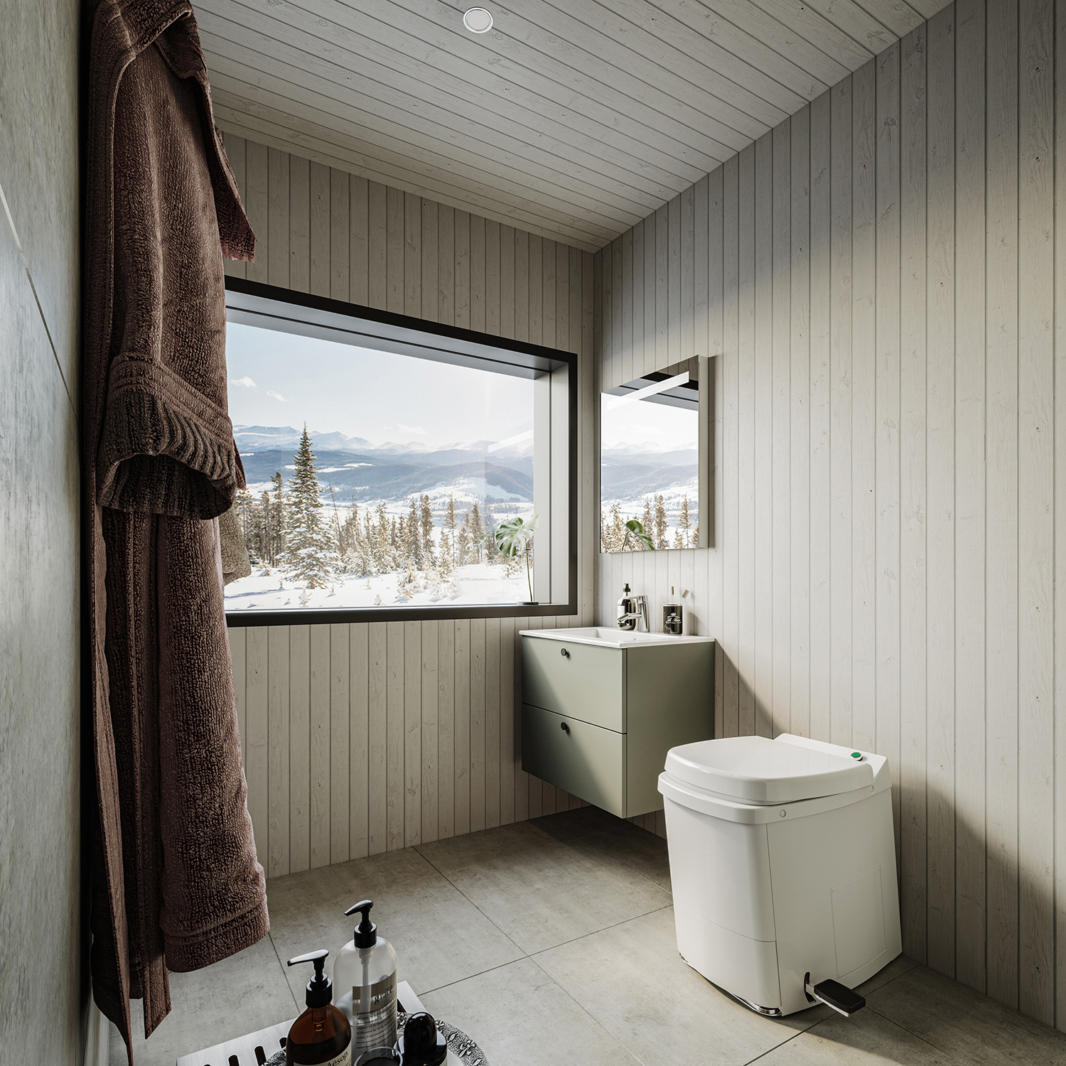 Förbränningstoalett Sunwind El-dorado Plus inkl Ventilationspaket