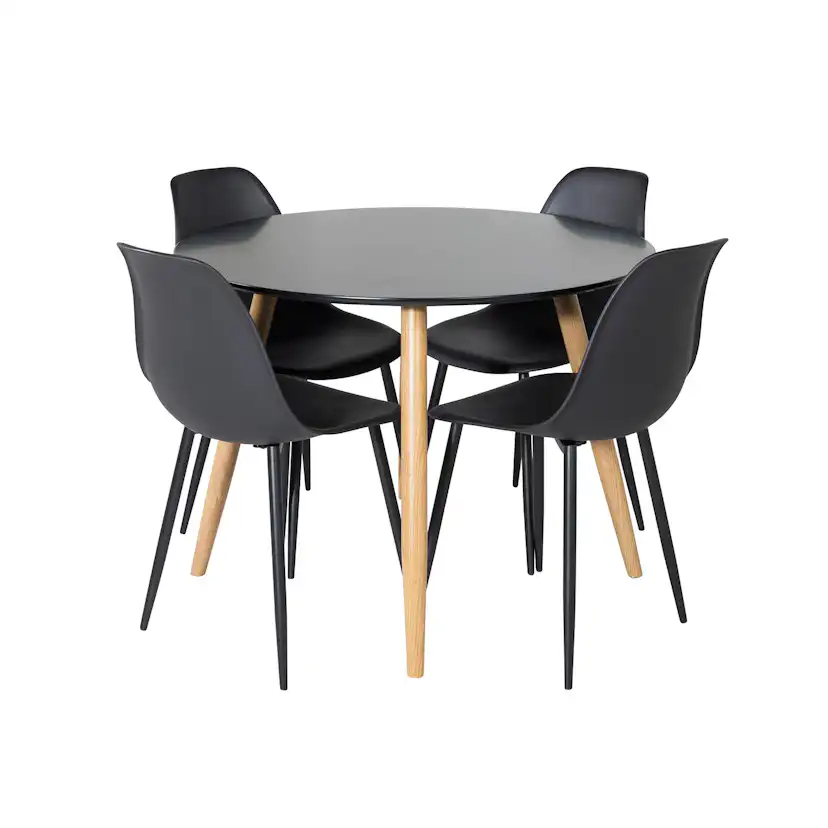 Matgrupp Venture Home Plake med 4 Pop Stolar Runt
