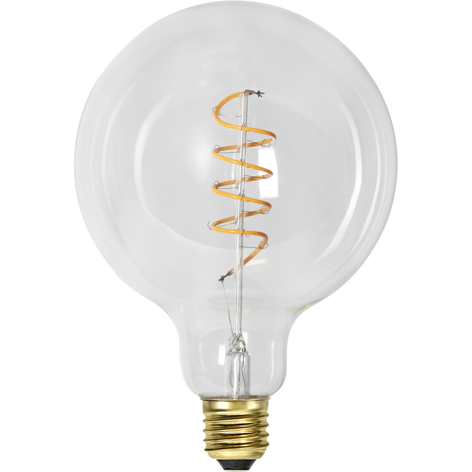 LED-lampa Star Trading E27 G125 Decoled Spiral Klar 3-step Memory Dimbar 4W