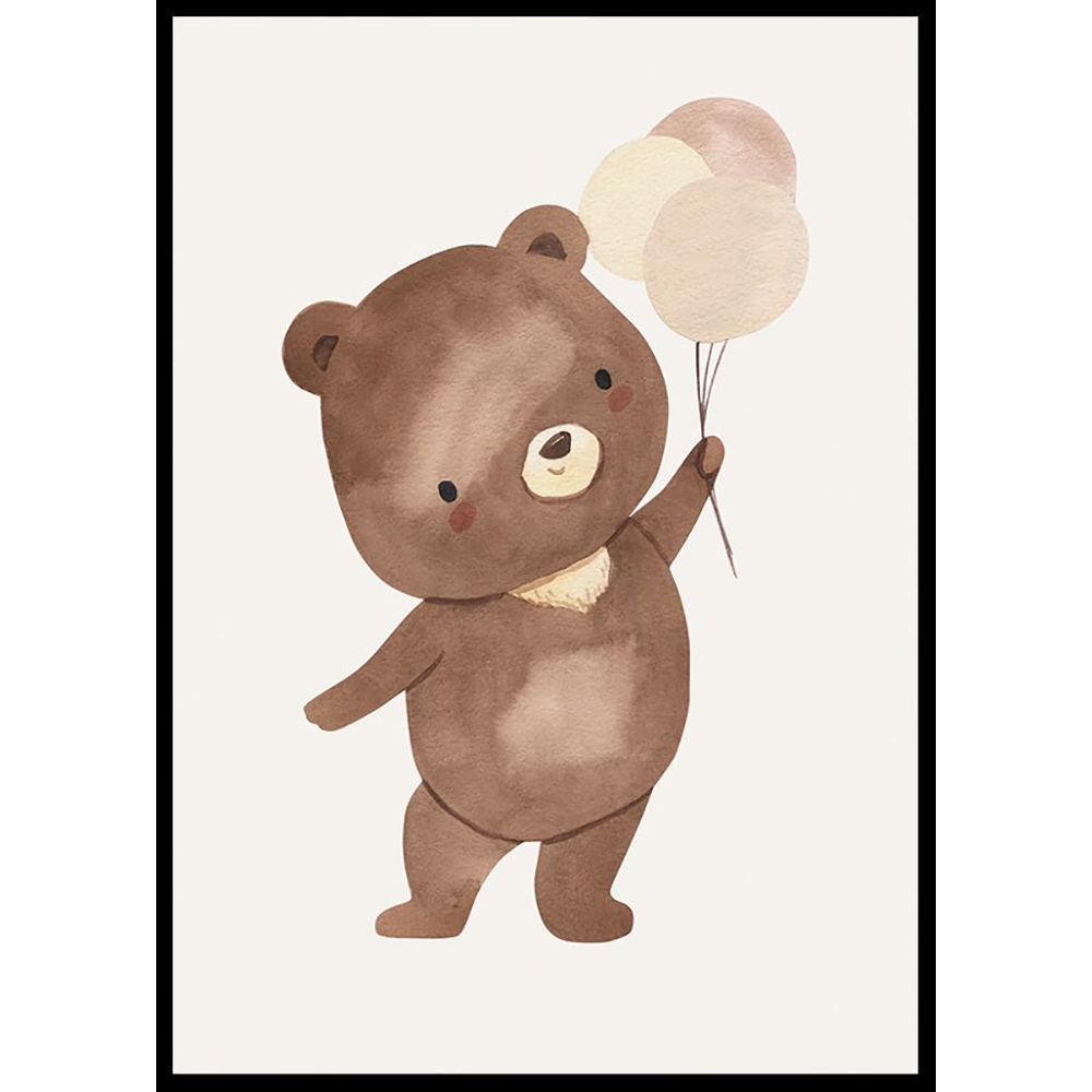 Poster Gallerix Teddy Bear With Balloon