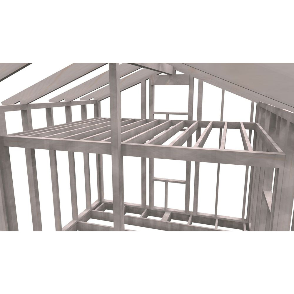 Attefallsstomme Byggstommar 22 grader Med Loft 7200x3940 mm Färdiga Sektioner