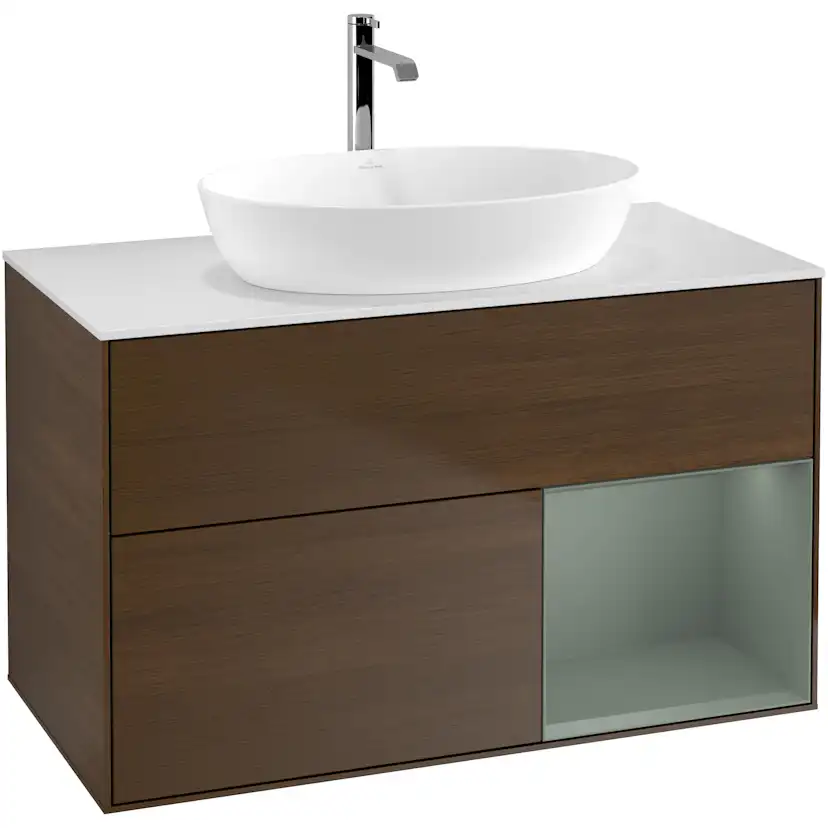 Tvättställsskåp Villeroy & Boch Finion med 2 Lådor Hylla och Bänkskiva för Fristående Tvättställ från Artis & Collaro