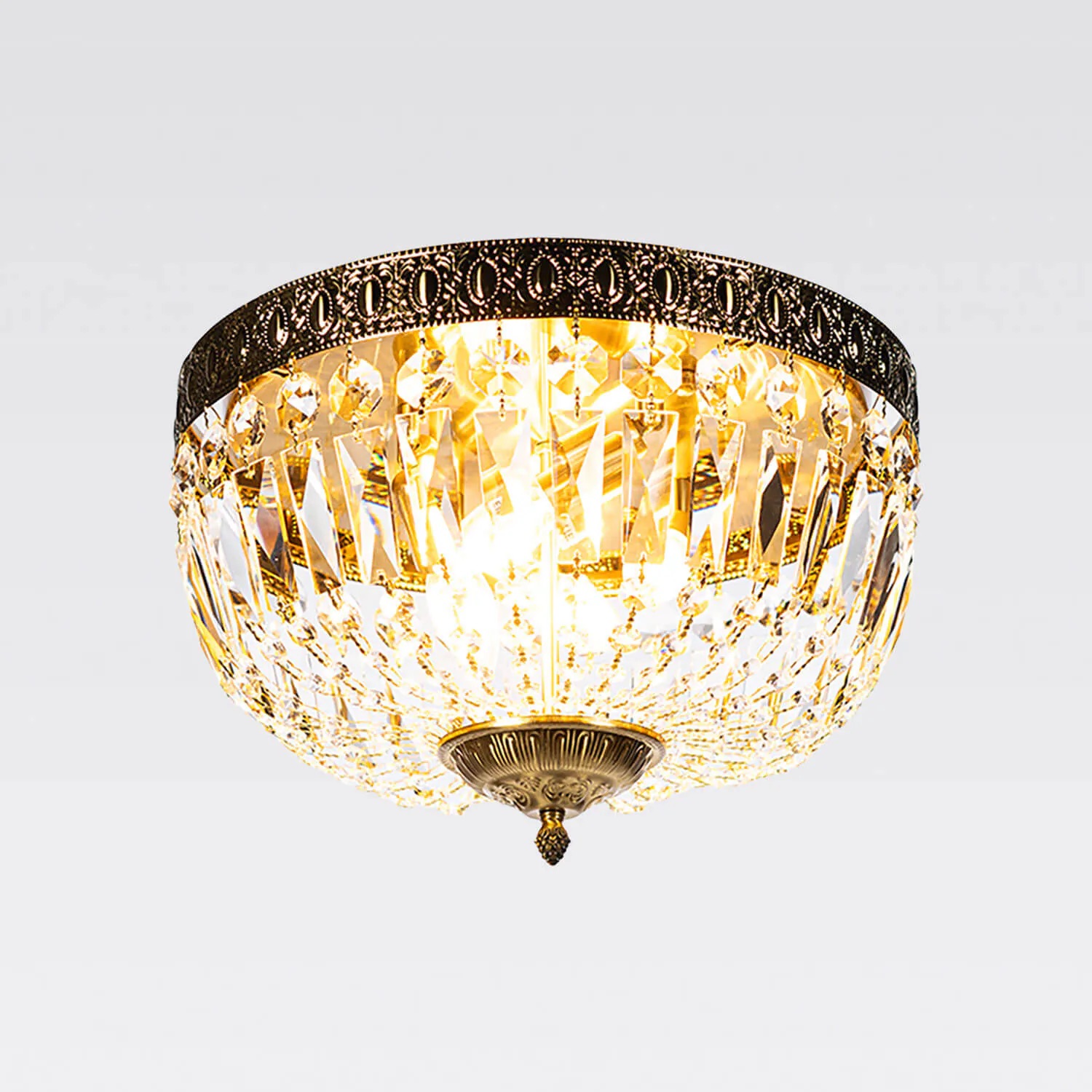 Kristallplafond Vesani Uppsala Mässing Ø40cm