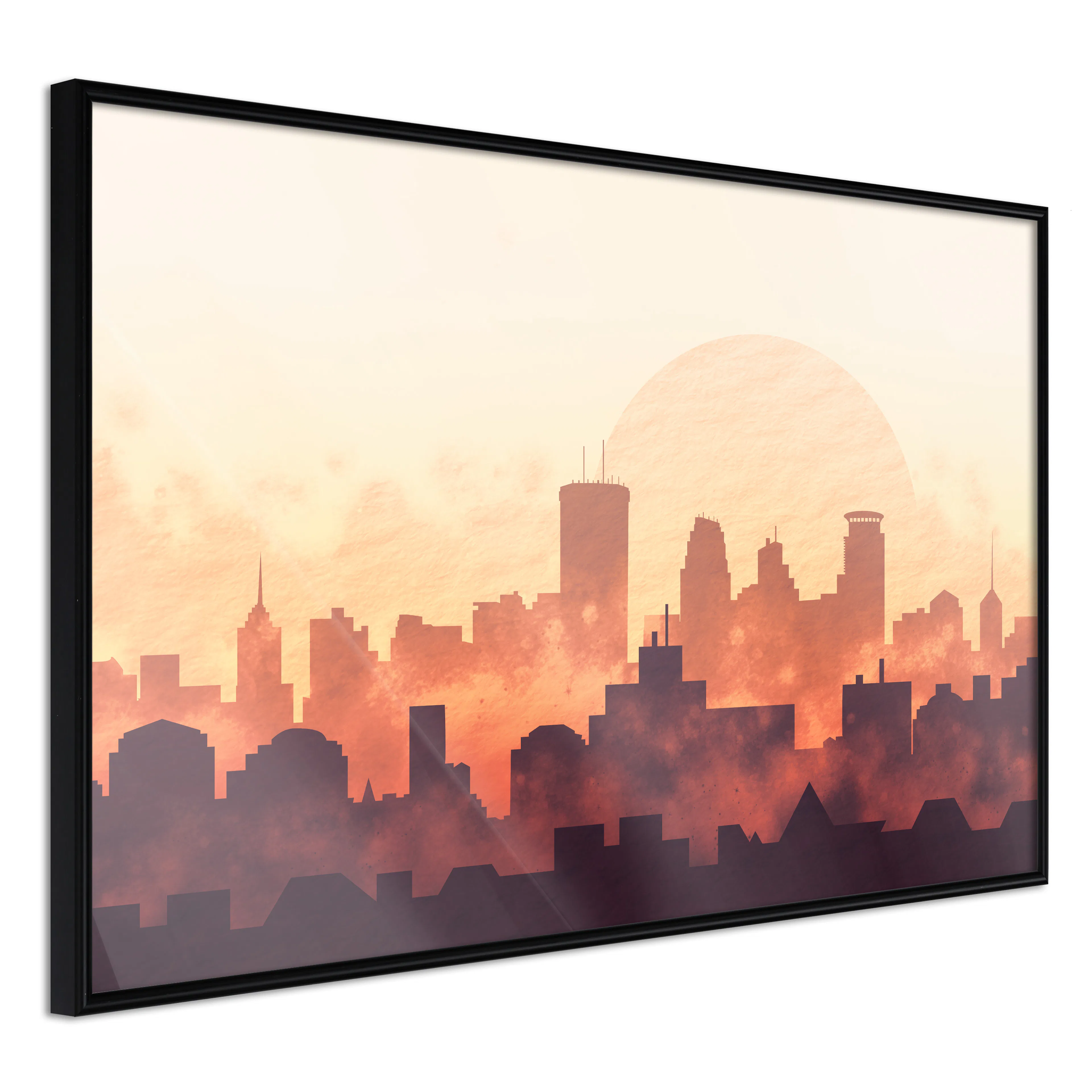Affisch - Heat of the City [Poster] 30x20 Svart ram, 30x20 cm