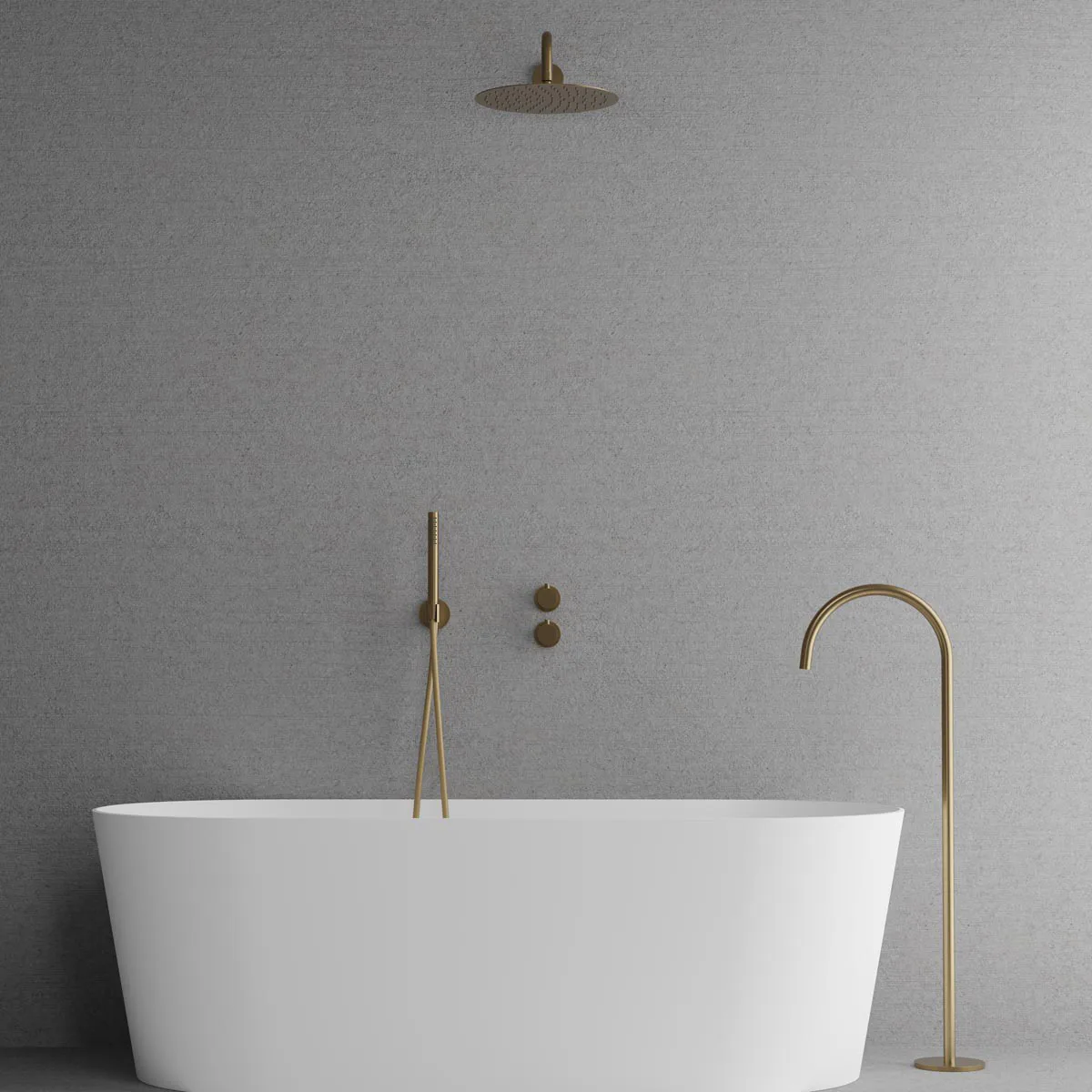 Takduschset Scandtap Steel Harmonized Bliss 3 med Badkarsblandare för Inbyggnad