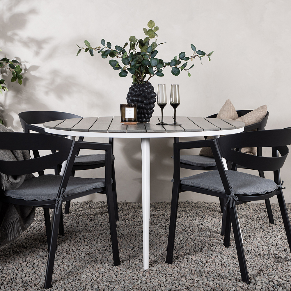 Matgrupp Venture Home Break Ø120 cm Rund Trädgårdsgrupp med 4 Stolar