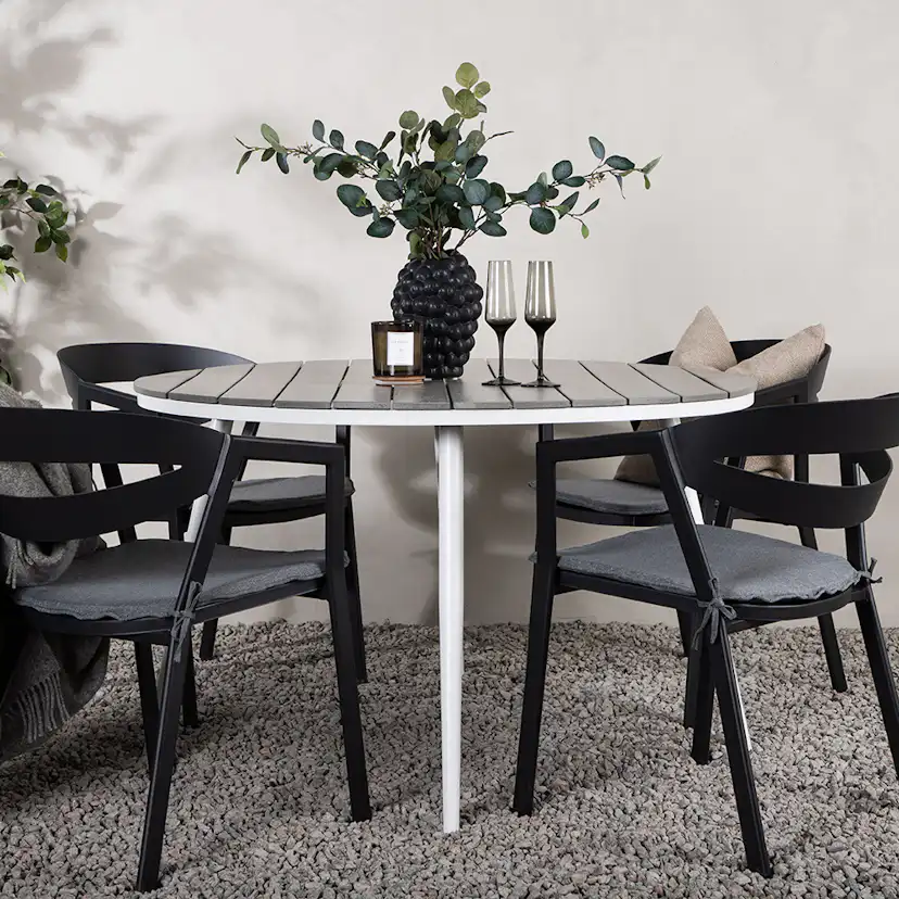 Matgrupp Venture Home Break Ø120 cm Rund Trädgårdsgrupp med 4 Stolar