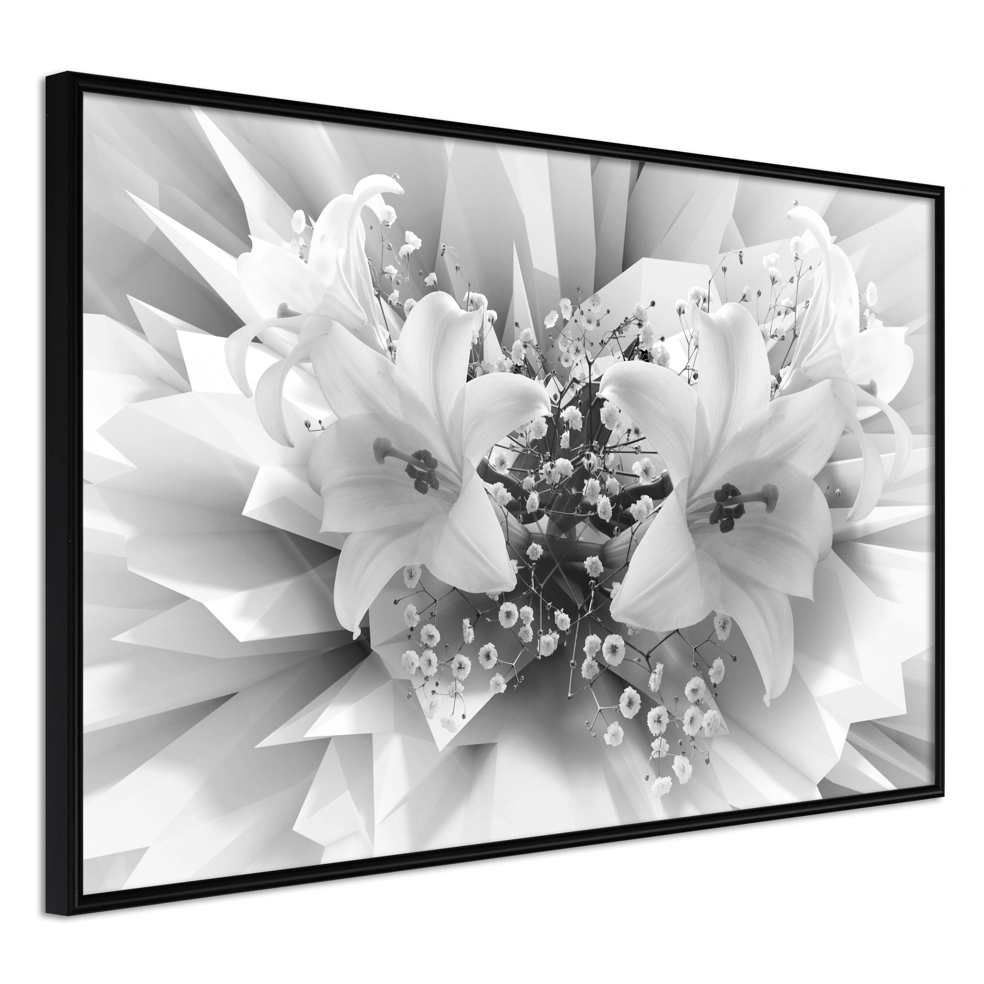 Affisch - Geometric Bouquet [Poster] 30x20 Svart ram, 30x20 cm