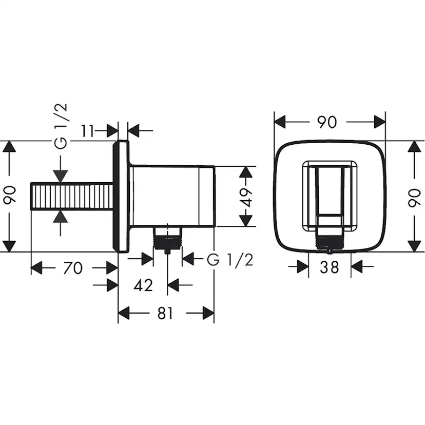 Duschhållare Hansgrohe FixFit Porter Q