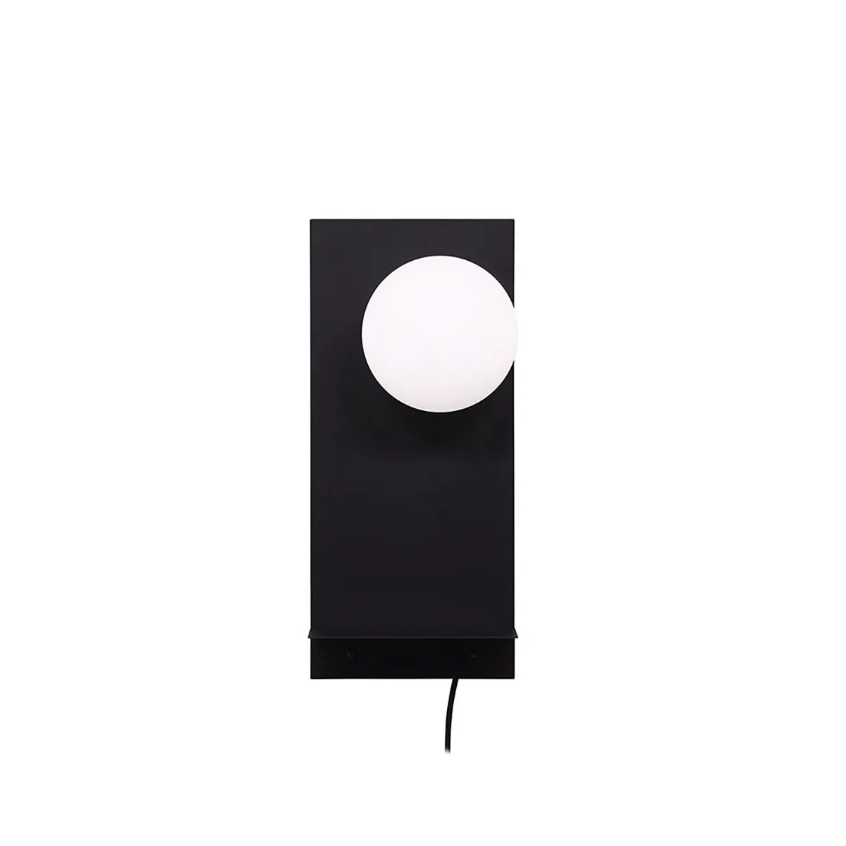 Troyes Wall Lamp - Black / White glass Svart/Vit