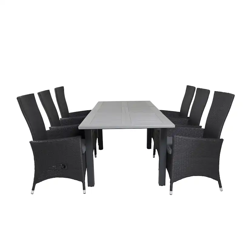 Matgrupp Venture Home Aleyna 160/240 med 6 Pishi Matstolar
