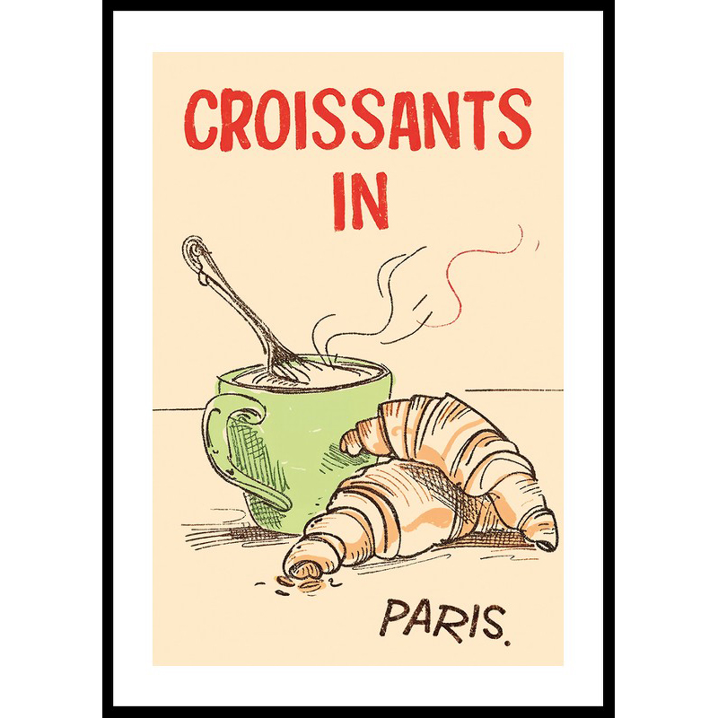 Croissants In Paris 30x40 30x40 cm