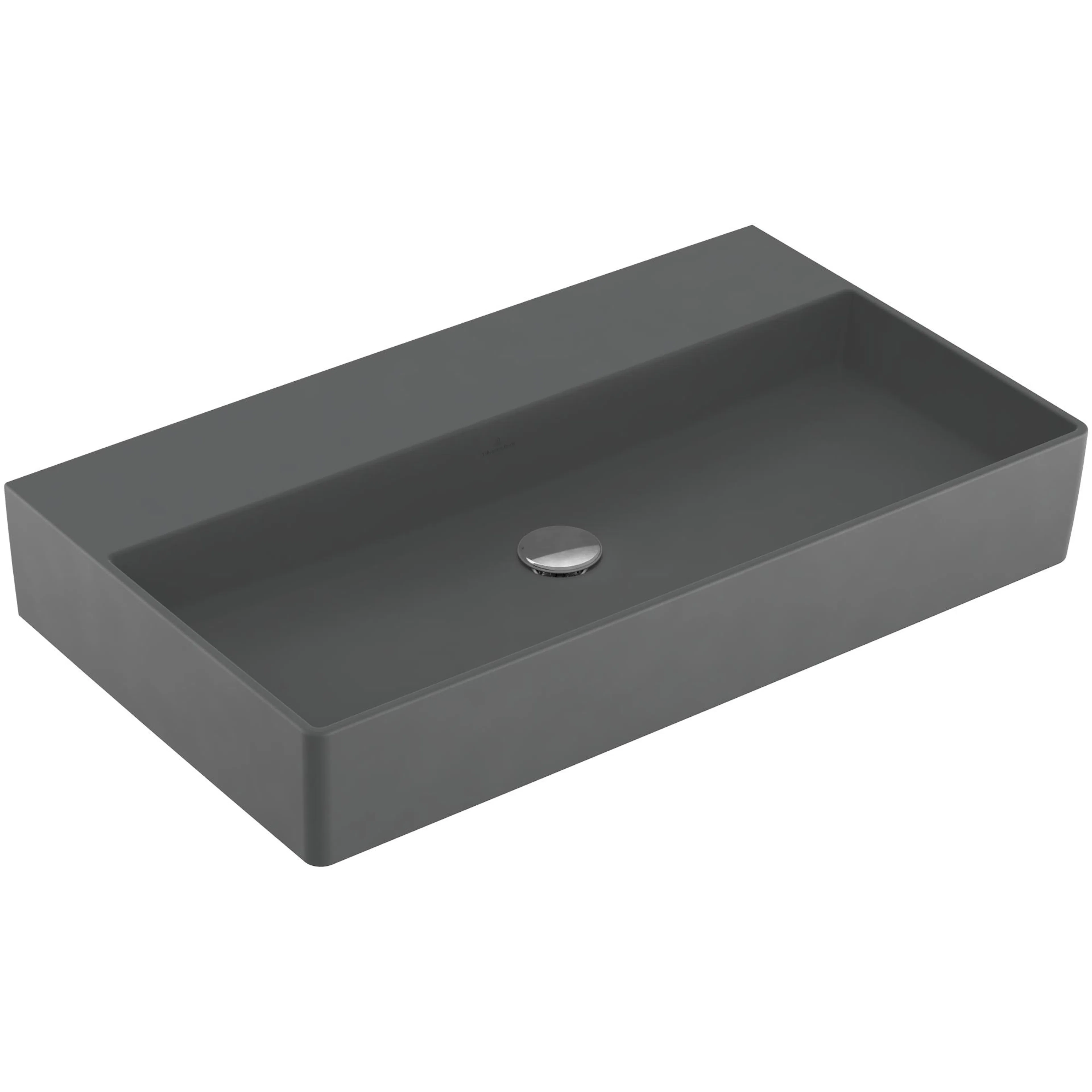 Tvättställ villeroy & Boch Memento 2.0 4A228FI4 Graphite CeramicPlus, Utan Bräddavlopp, 800 mm, Utan Blandarhål, för Väggmonterad blandare