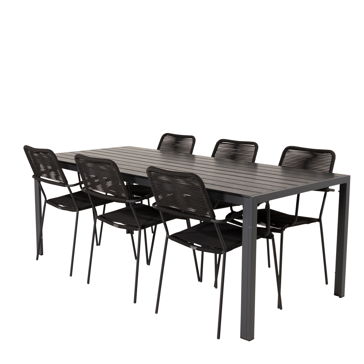 Matgrupp Utomhus Venture Home Bront 205/90 med 6 Leon KarmTrädgårdsstolar