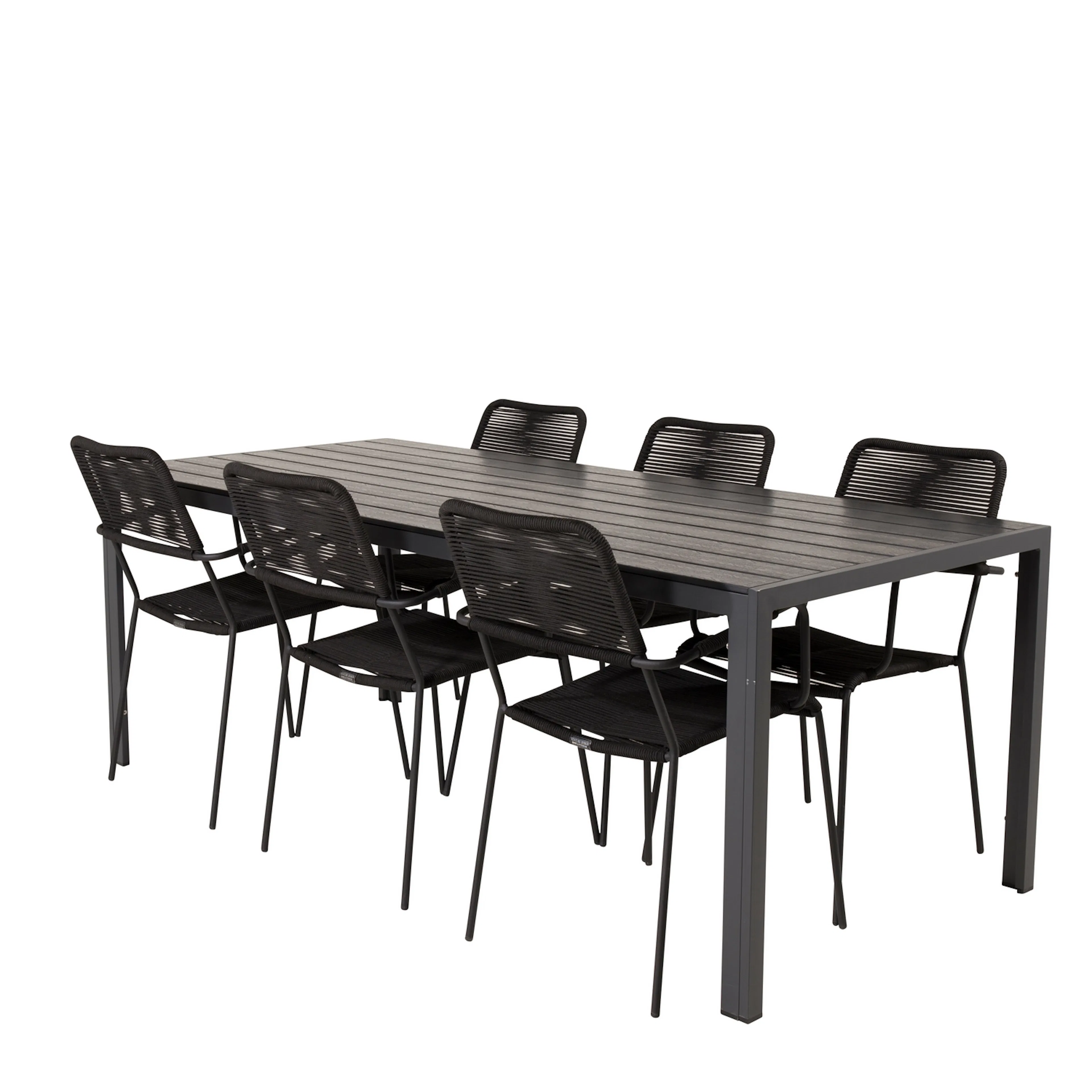 Matgrupp Utomhus Venture Home Bront 205/90 med 6 Leon KarmTrädgårdsstolar