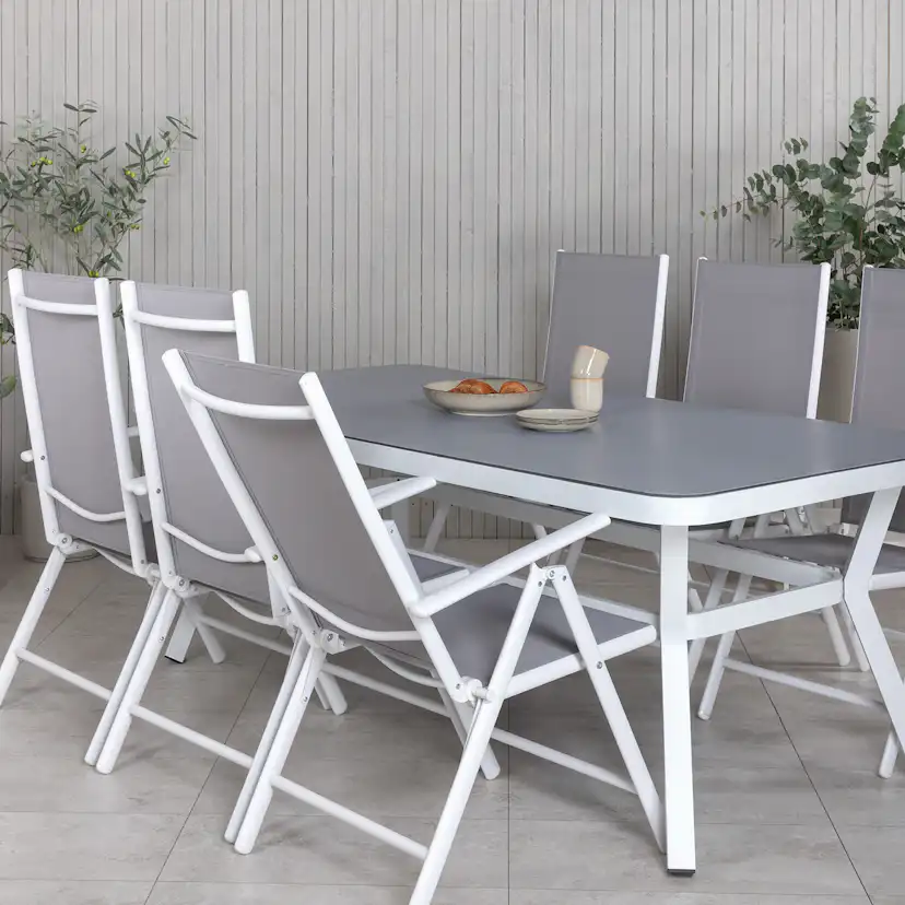 Matgrupp Venture Home Virya 160x90 med 6 Break Matstolar