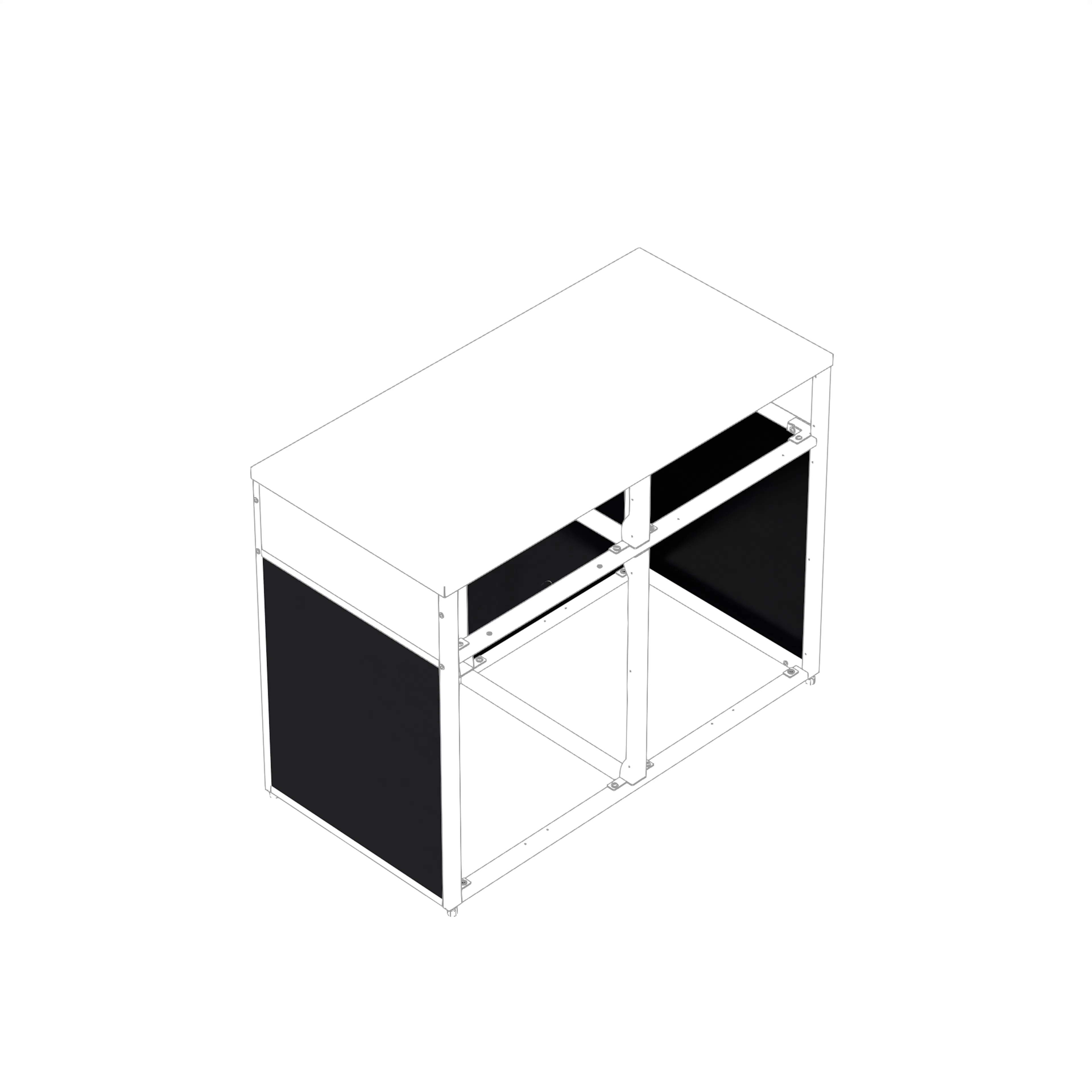 Täcksidor Skotte Kitchen 1208  Svart 4-Pack 650mm Till Utekök