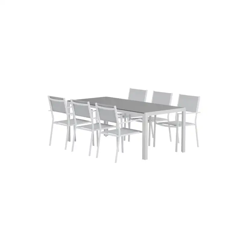 Matgrupp Utomhus Venture Home Break 90x205 cm med 6 st Copacabana Trädgårdsstolar