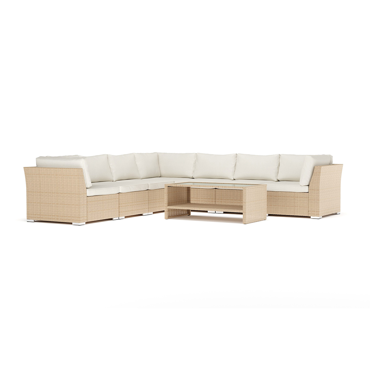 Loungesoffa Comfort Garden Wisconsin utomhus hörnsoffa 7-sits vändbar