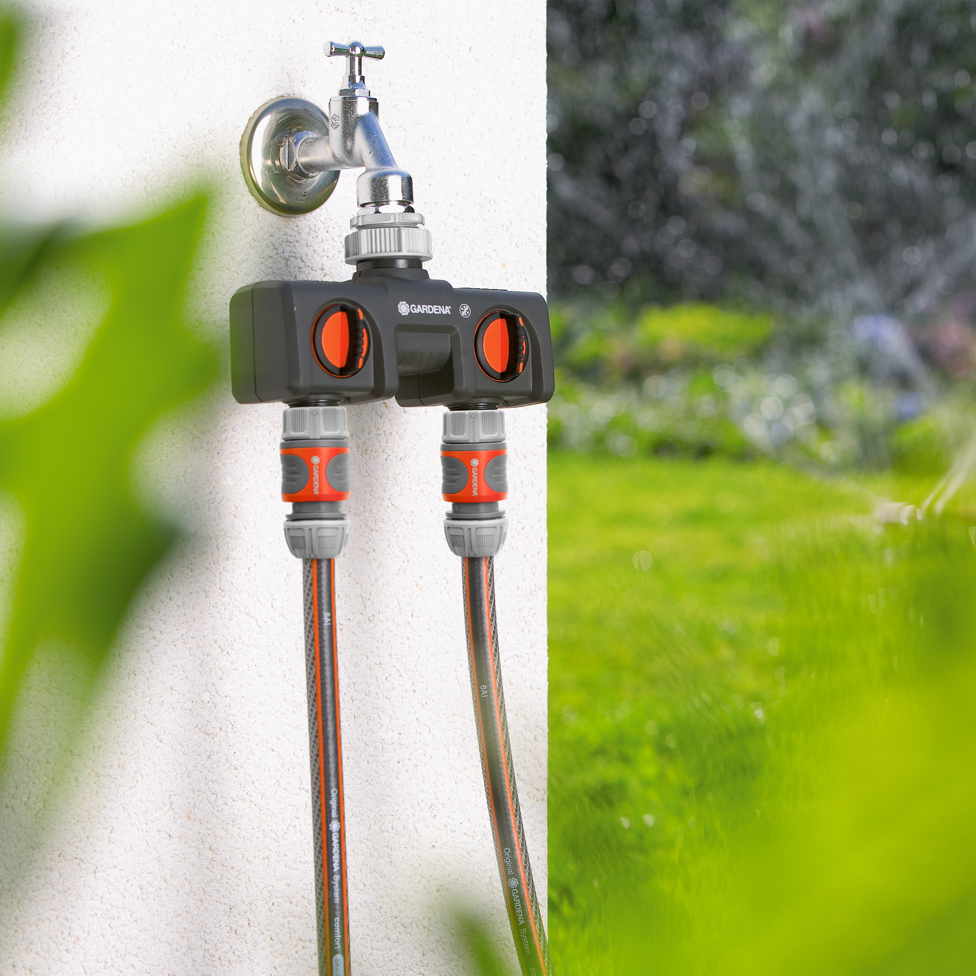 Micro-Drip Gardena Premiumpaket För Terrass med Vattenfördelare & Bevattningsdator