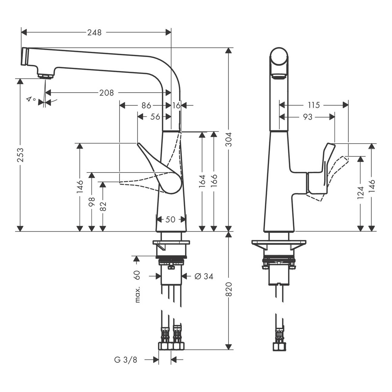 Köksblandare Hansgrohe Metris Select 260