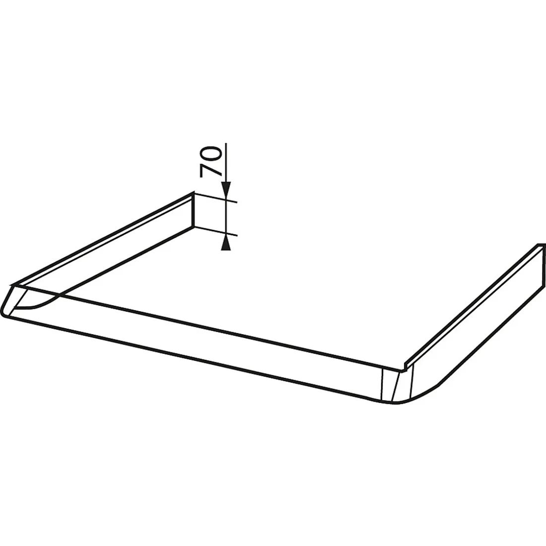Volymdel Cylinda 70cm Till Köksfläkt