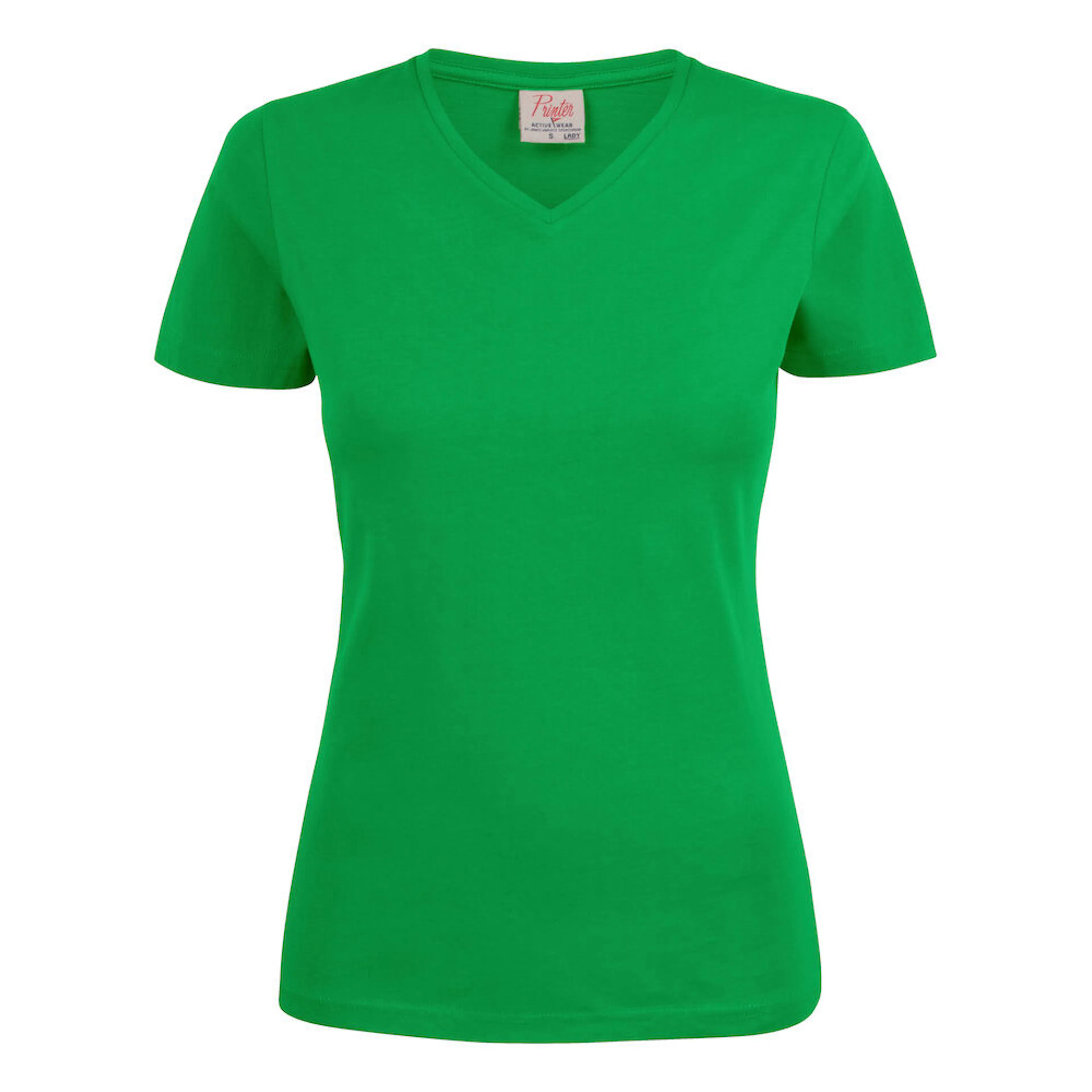 Printer Heavy V Lady T-shirt Fresh green M Storlek: M, Färg: Grön