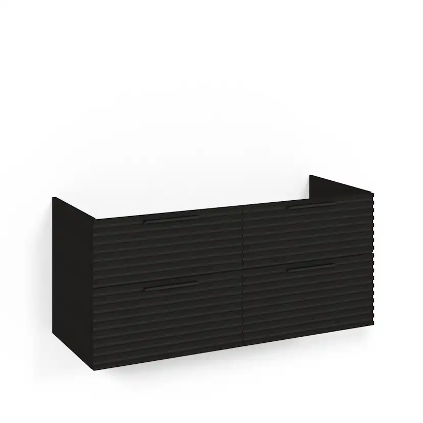 Tvättställsskåp Macro Design Crown Stripe Med Glastvättställ