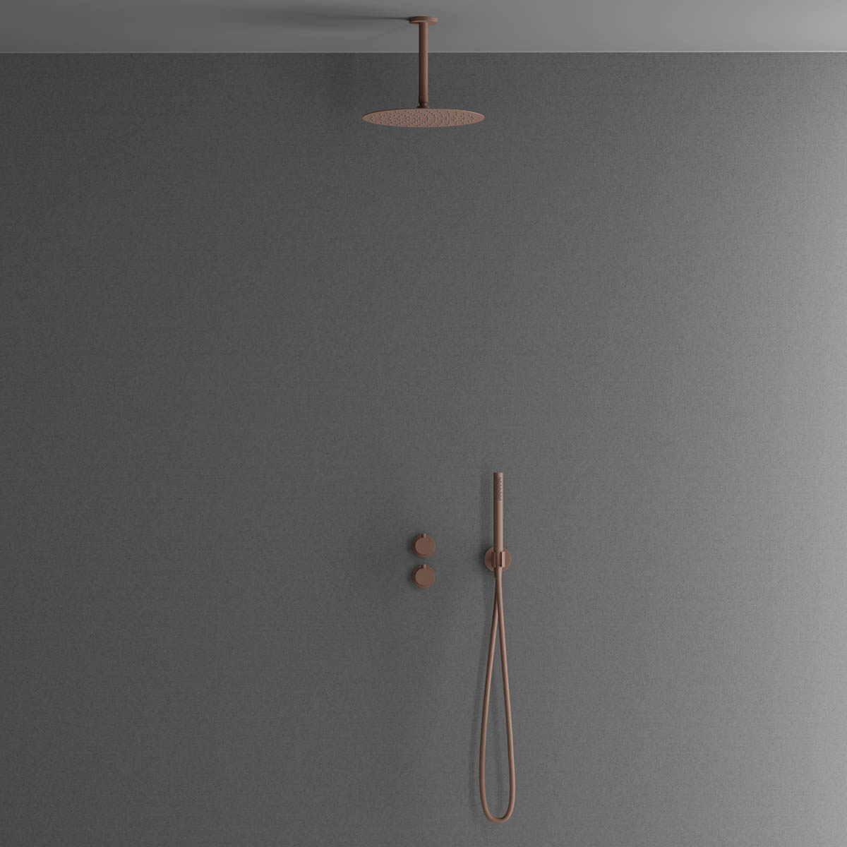 Takduschset Scandtap Steel Harmonized 2Z för Inbyggnad Rust Rust/Brun