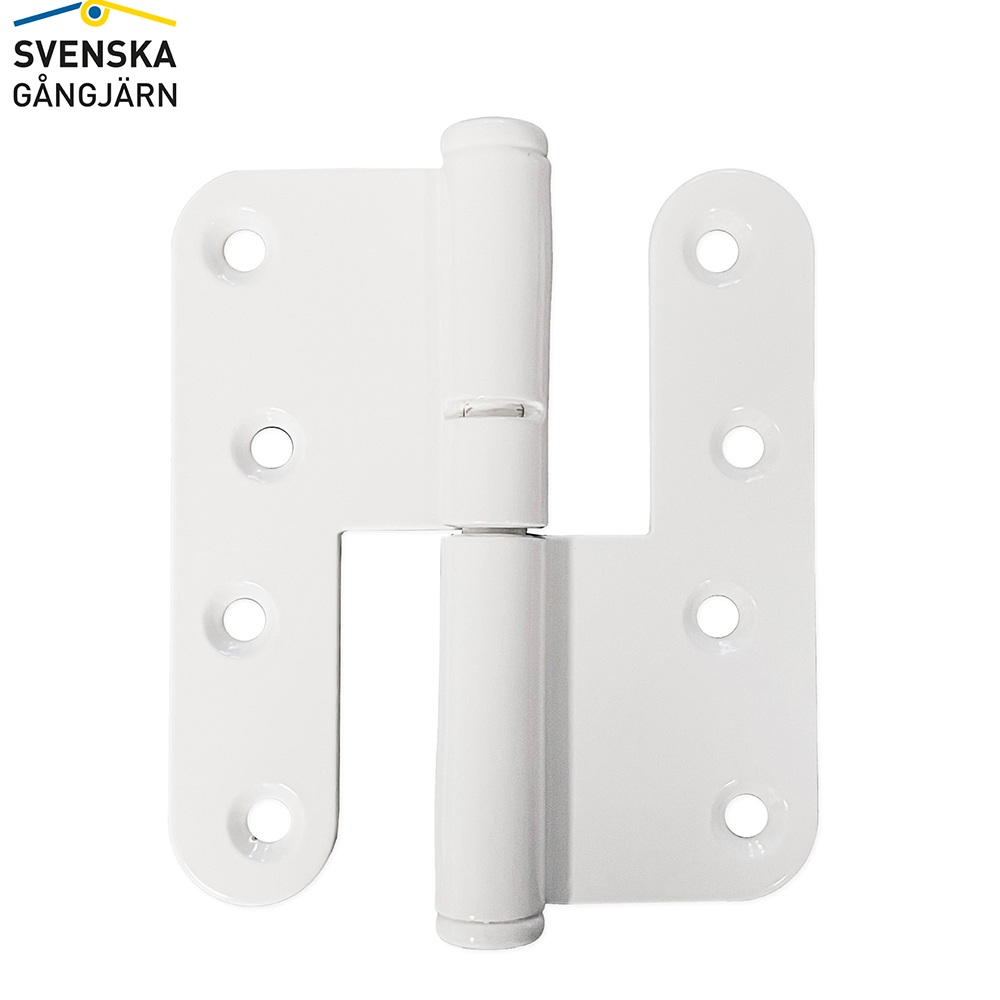 Gångjärn 3228-110 Vä, vitlack Vänster, Vit, Standard knopp