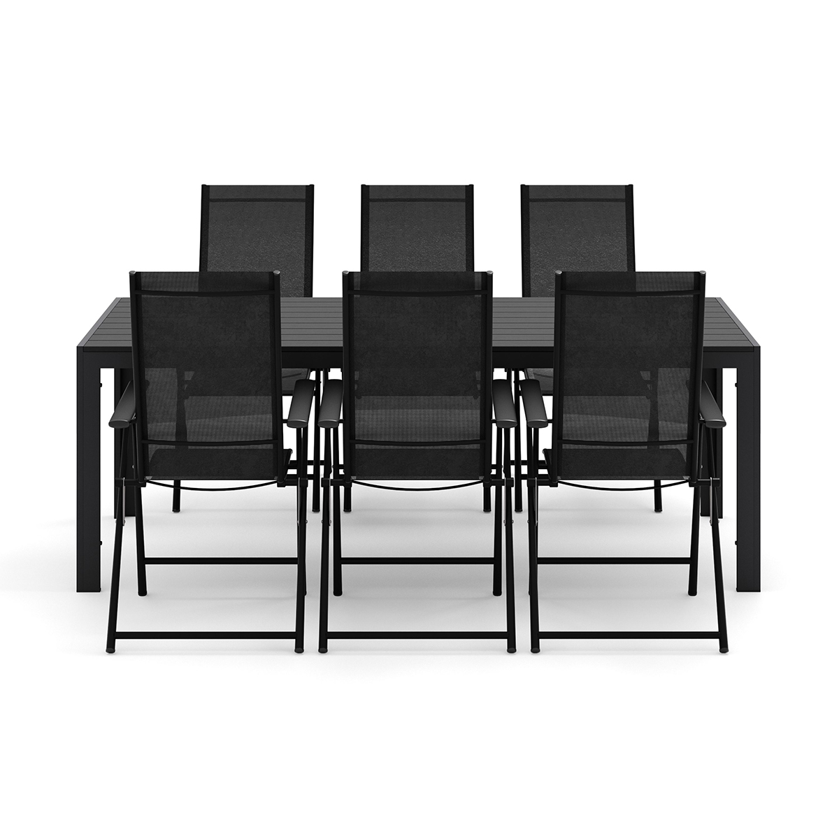 Trädgårdsgrupp Comfort Garden Siri Matbord 205 cm med 6 Sanna Matstolar