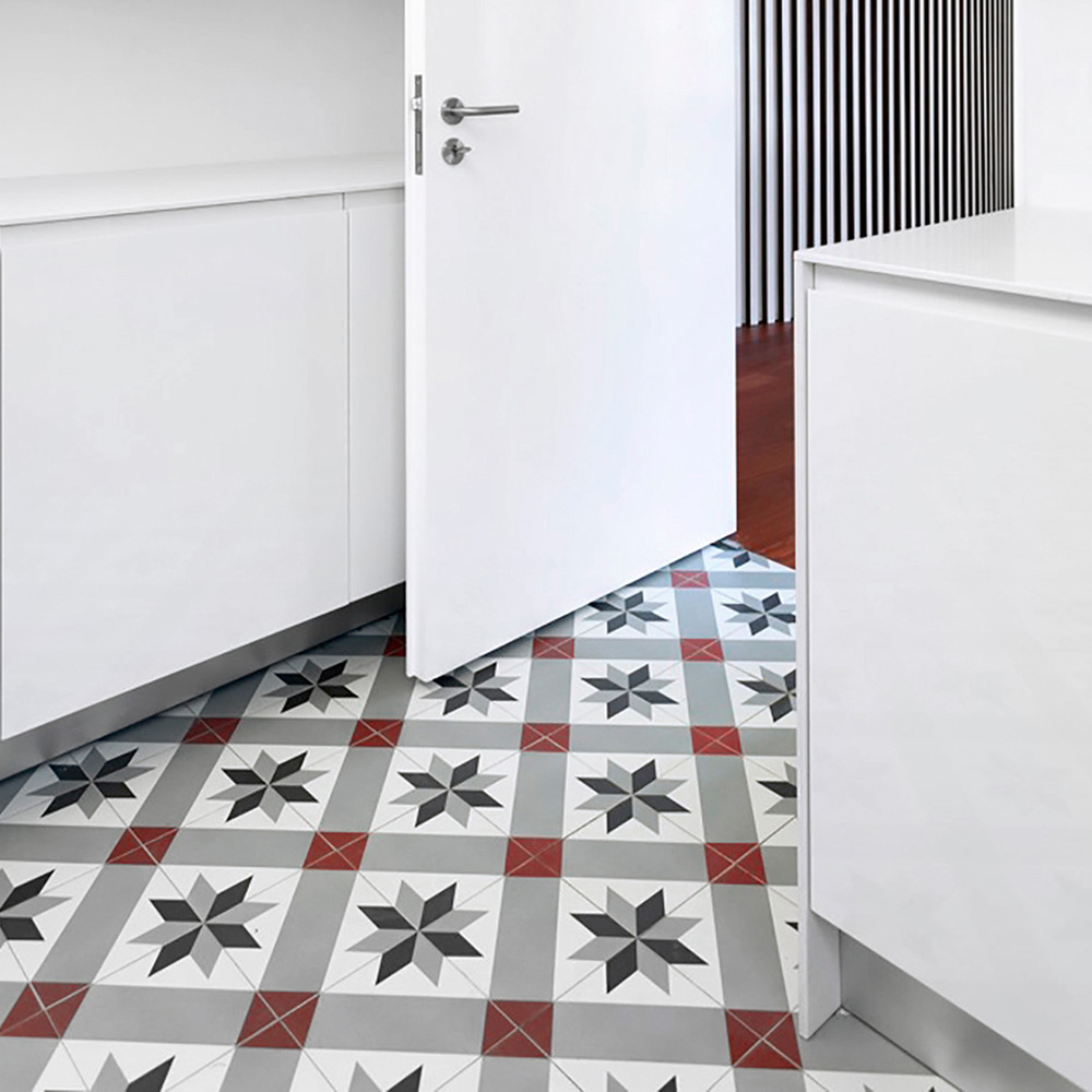 Kakeldekor Konradssons Kerion Optique Framboise Decor 20x20 cm