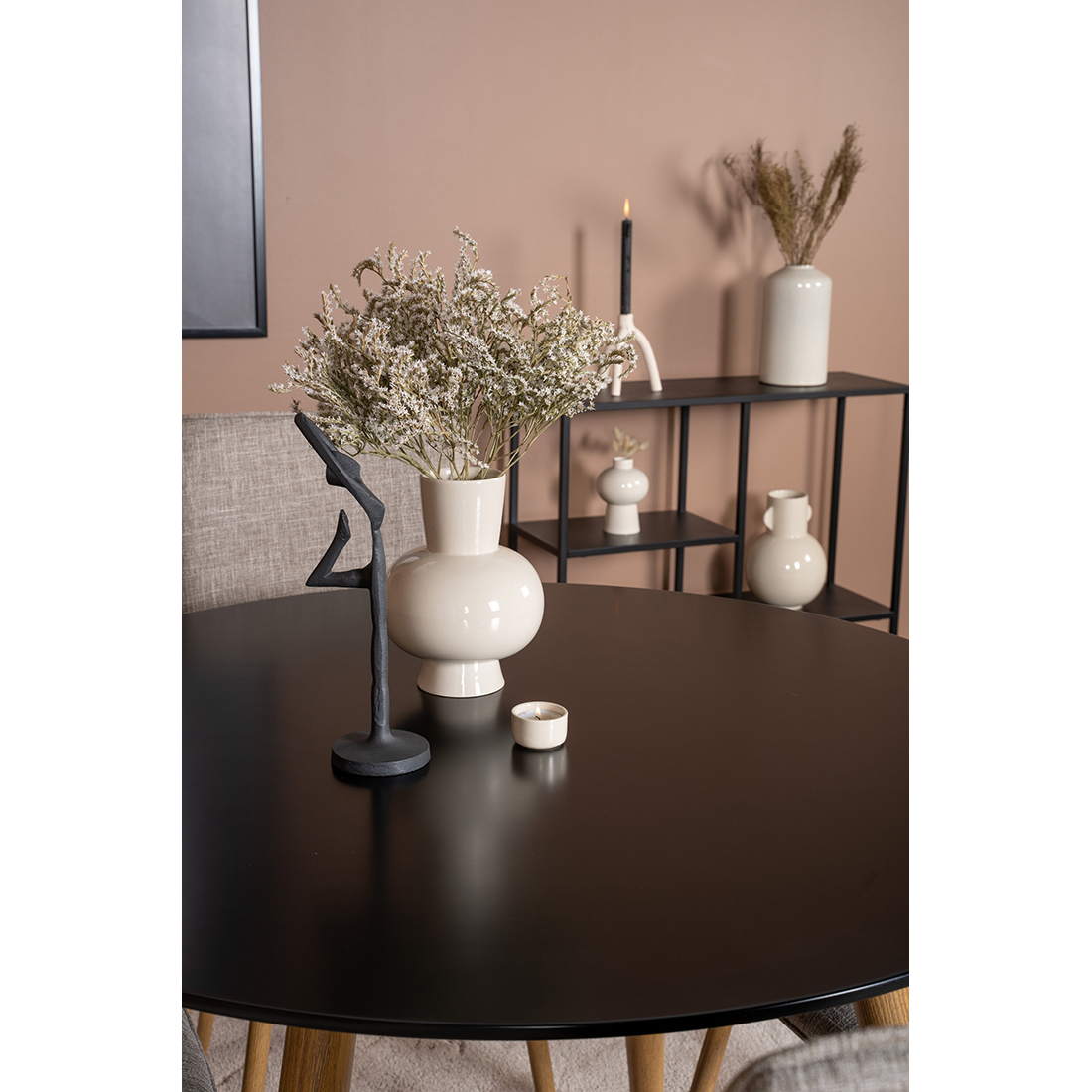 Matgrupp Venture Home Plaza Ø100 cm med 4st Windu Matstolar