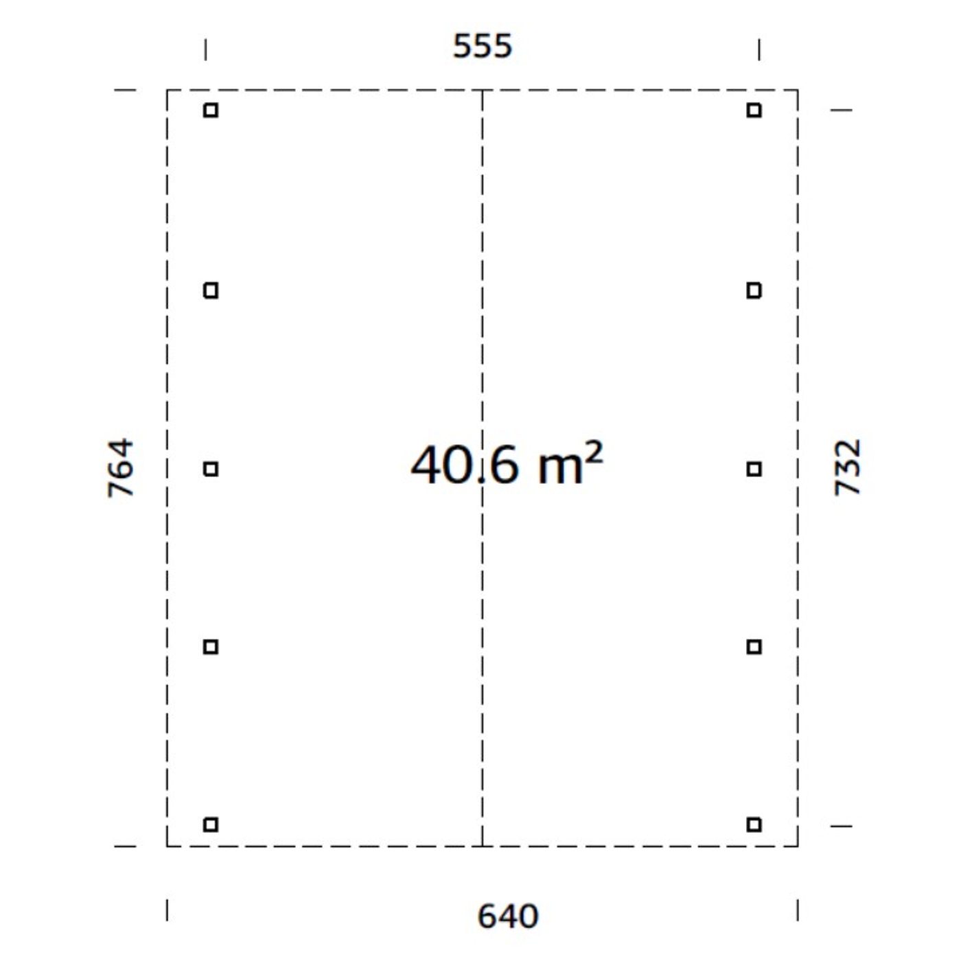 Carport Palmako Robert 40,6 m2
