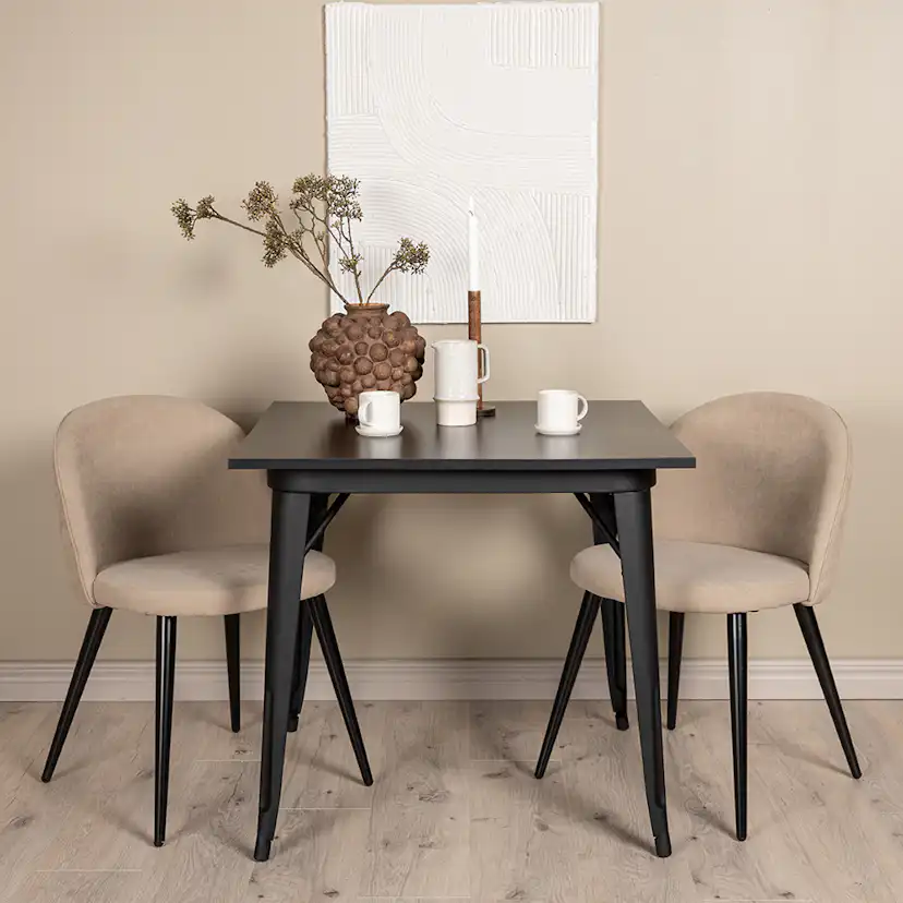 Matgrupp Venture Home Tempe med 2 Velvet Stitches Stolar